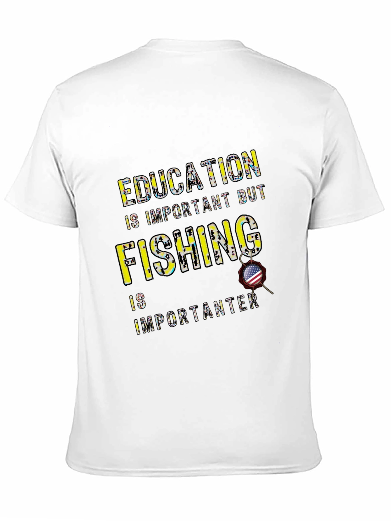 Funny Fishing T-Shirt - Education vs. Fishing