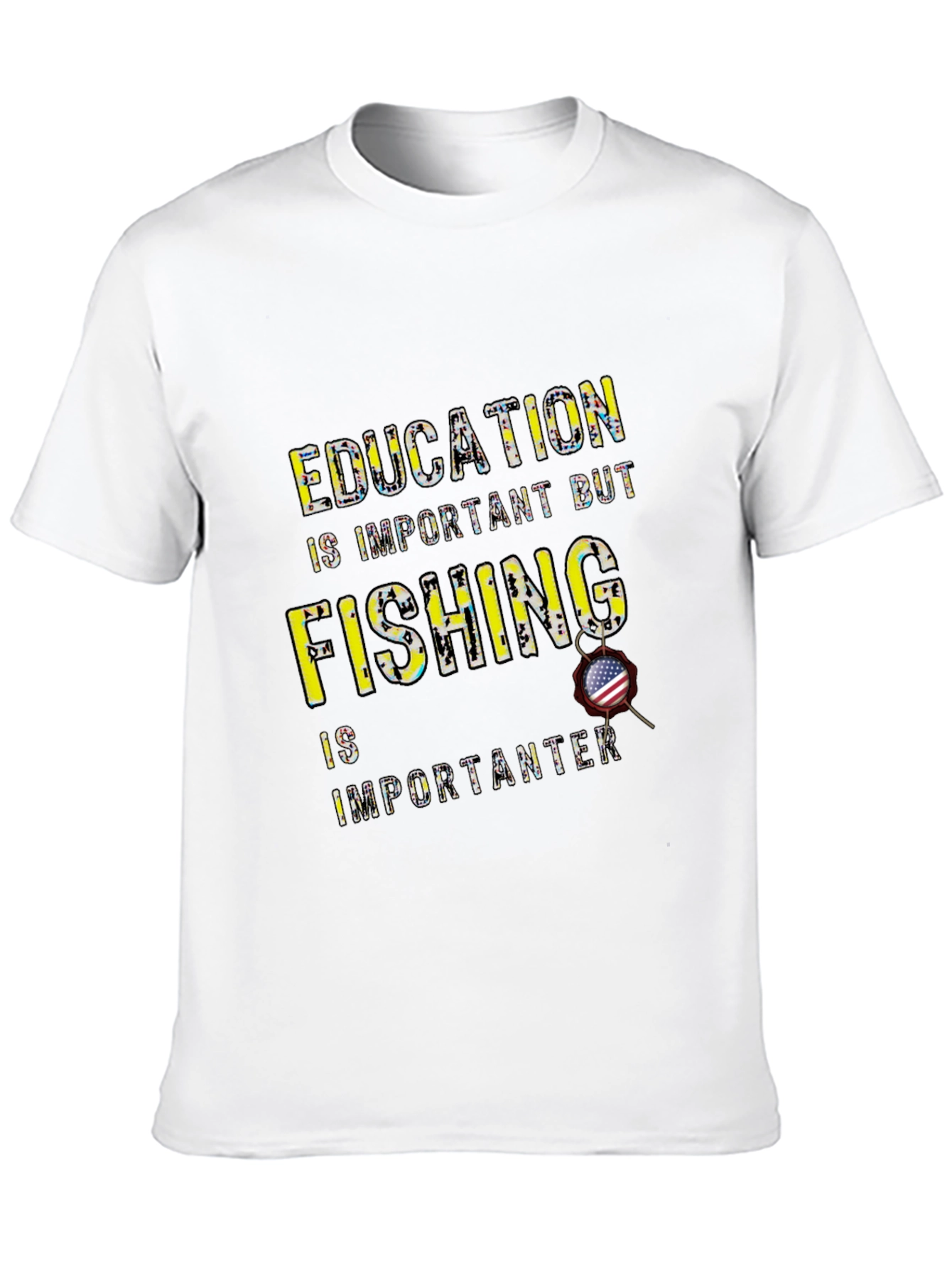 Funny Fishing T-Shirt - Education vs. Fishing