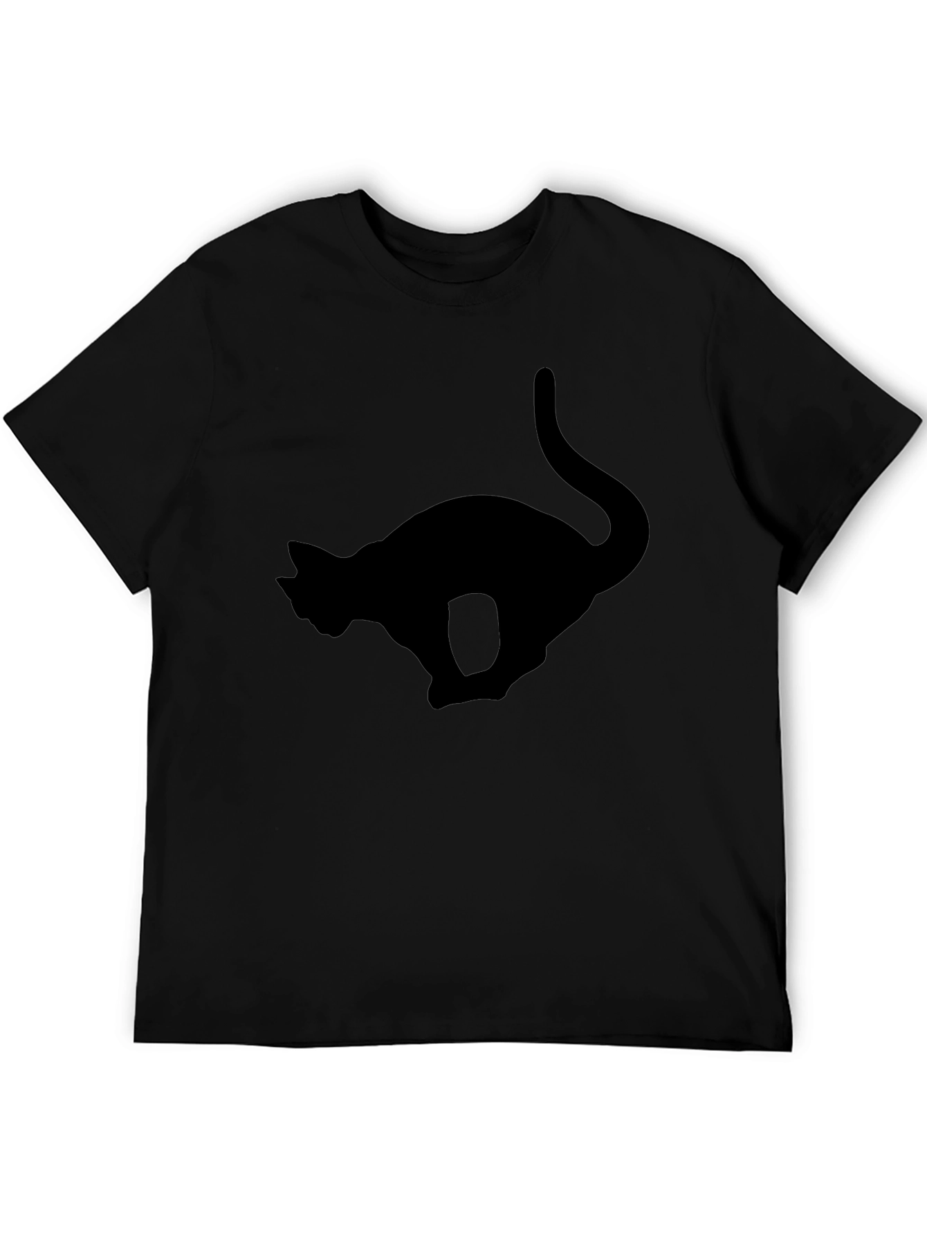 Black Cat Silhouette T-Shirt - Unique Design