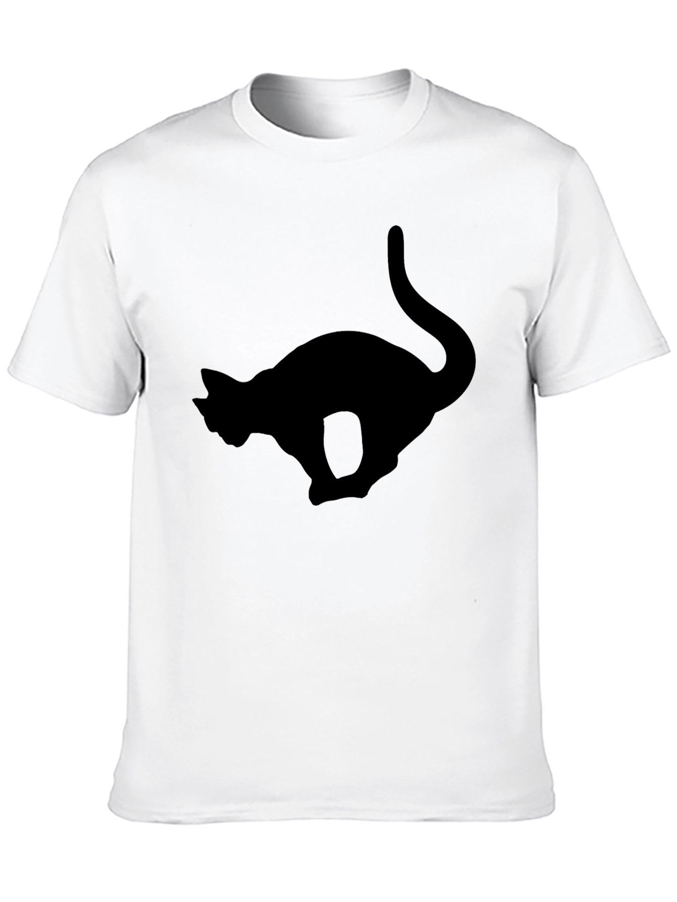 Black Cat Silhouette T-Shirt - Unique Design