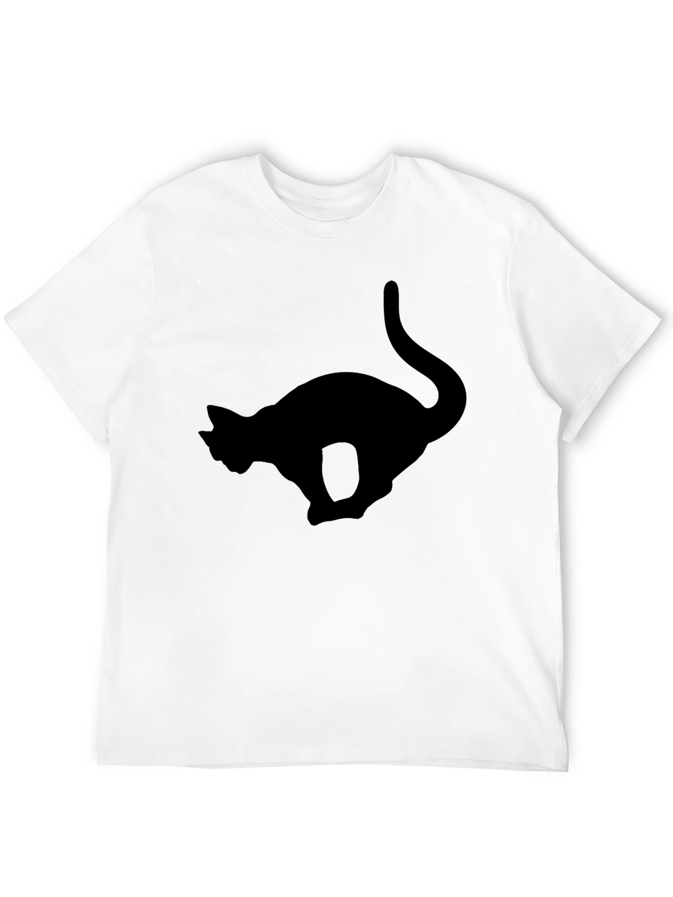 Black Cat Silhouette T-Shirt - Unique Design