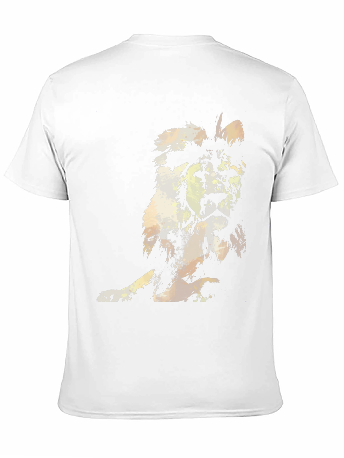 Abstract Lion Graphic Mens Black T-Shirt