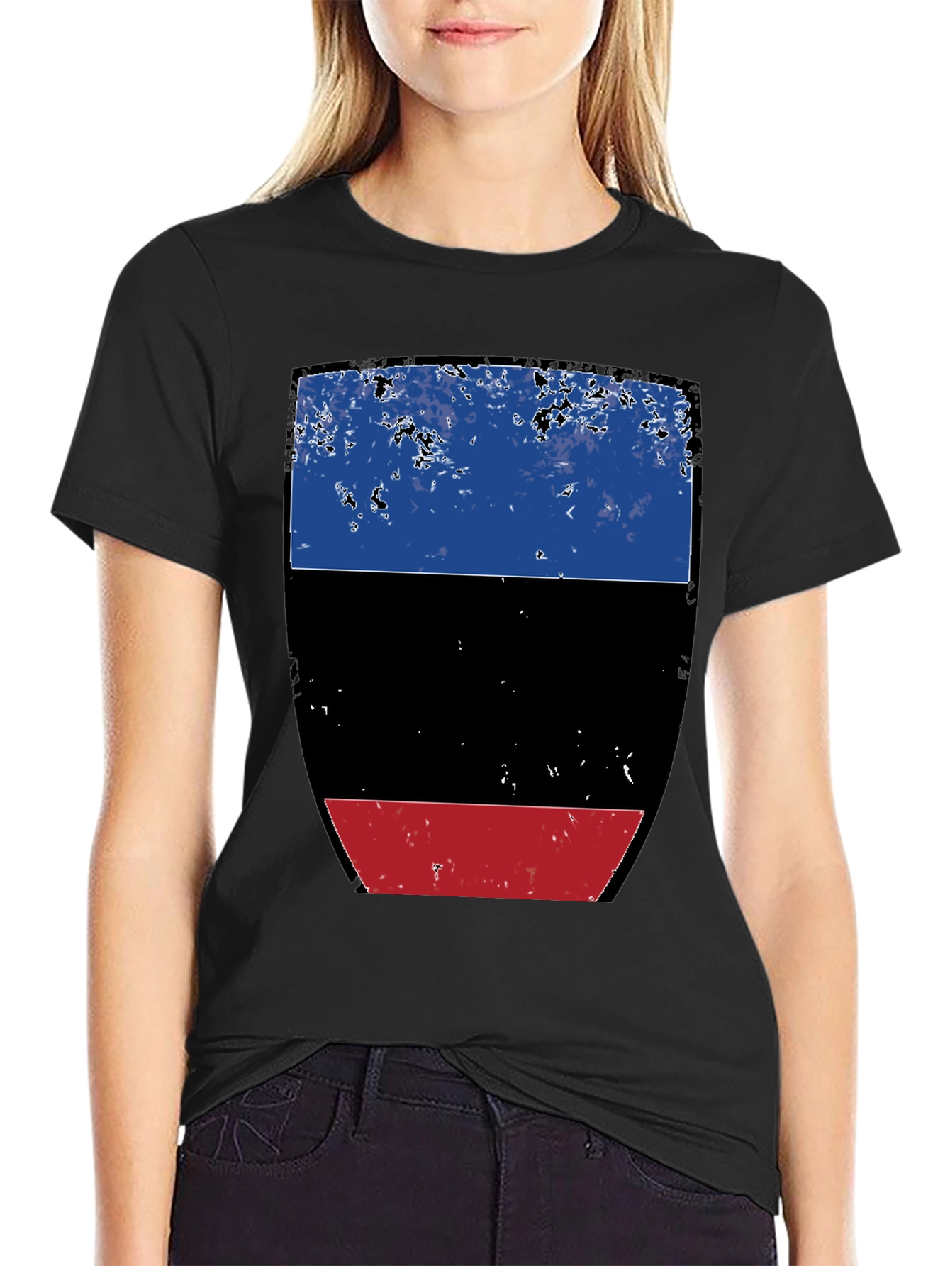 Distressed Donetsk Flag T-Shirt Ukraine Separatist Republic