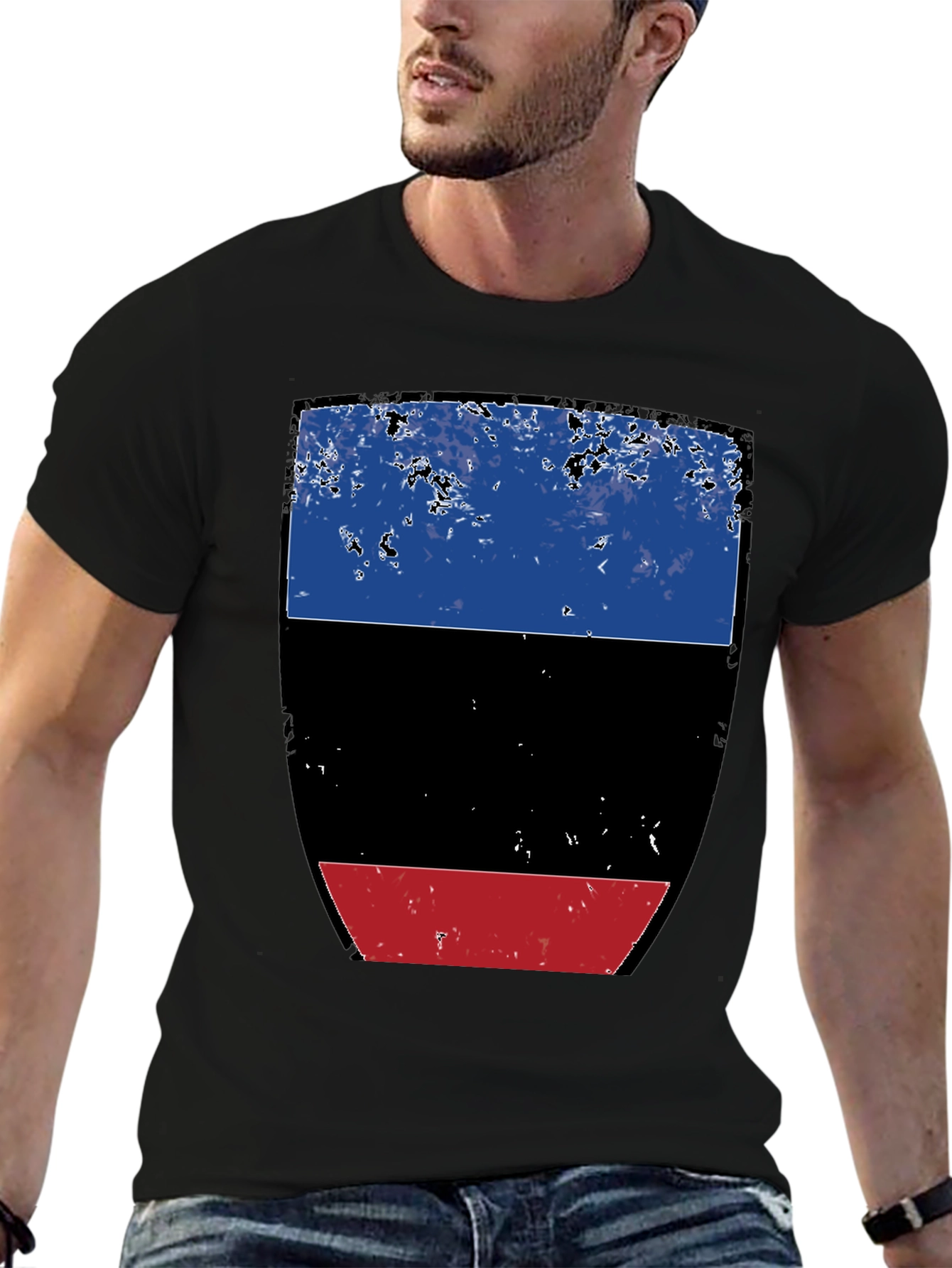 Distressed Donetsk Flag T-Shirt Ukraine Separatist Republic