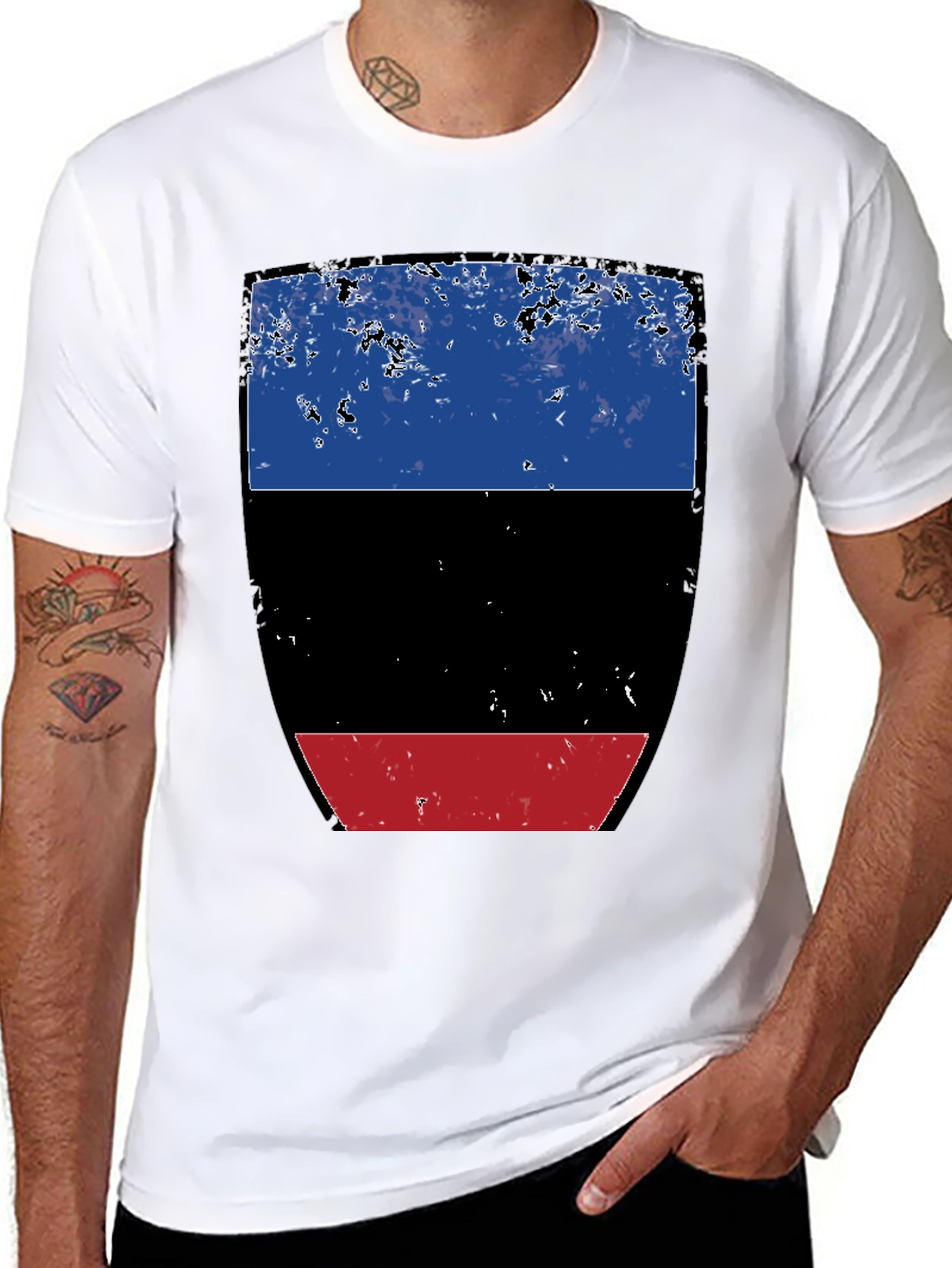 Distressed Donetsk Flag T-Shirt Ukraine Separatist Republic