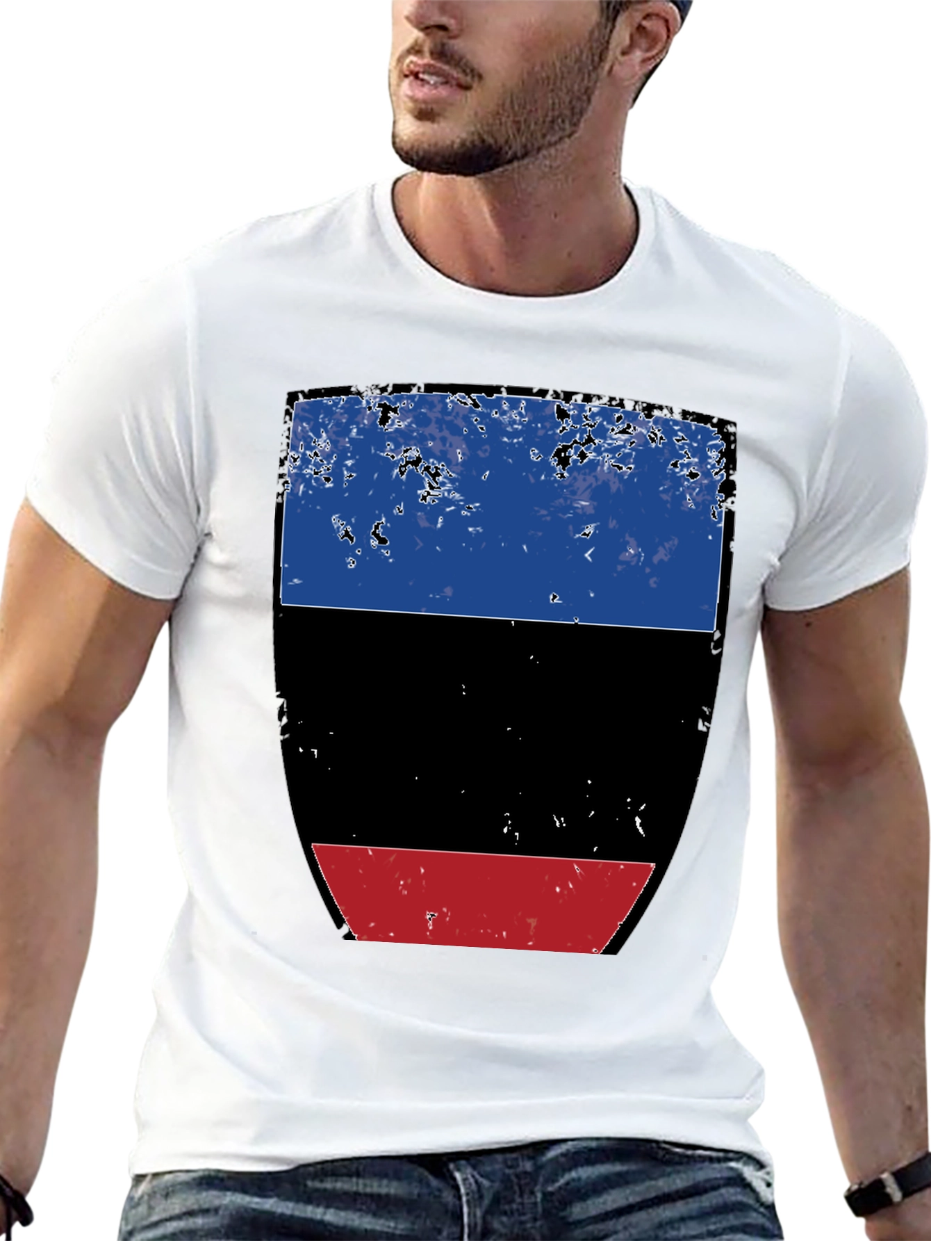 Distressed Donetsk Flag T-Shirt Ukraine Separatist Republic