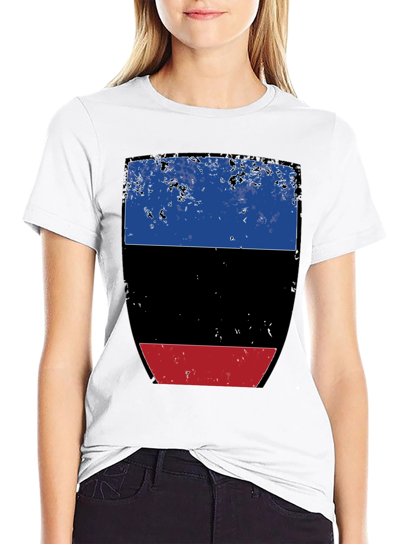 Distressed Donetsk Flag T-Shirt Ukraine Separatist Republic