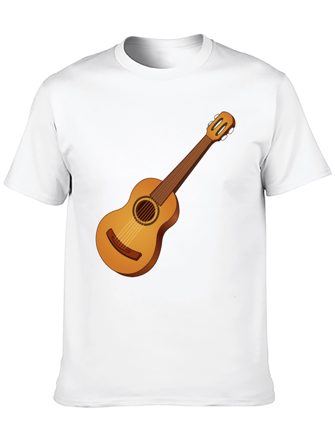 Guitar Graphic Tee - Black Cotton T-Shirt