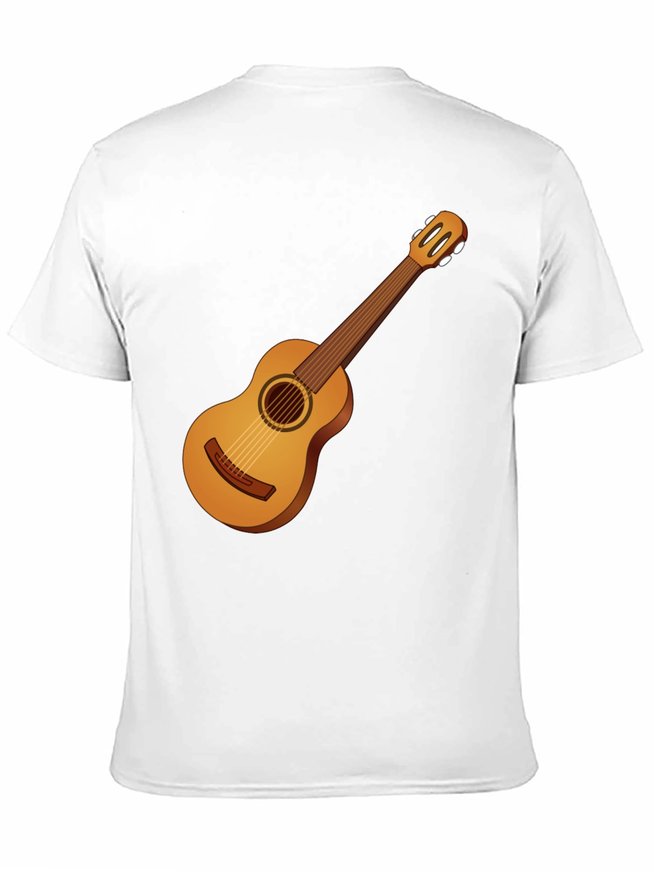 Guitar Graphic Tee - Black Cotton T-Shirt