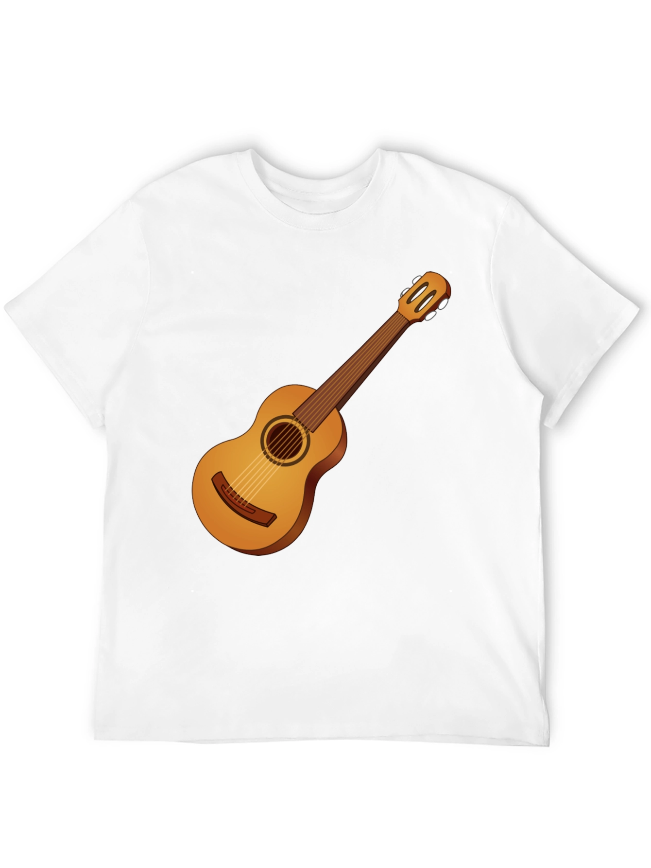 Guitar Graphic Tee - Black Cotton T-Shirt
