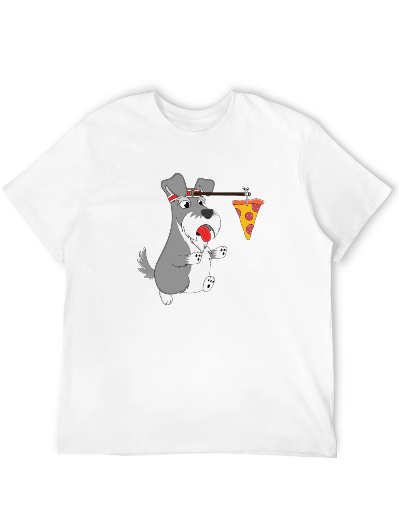 Funny Dog Pizza T-Shirt - Cartoon Graphic Tee