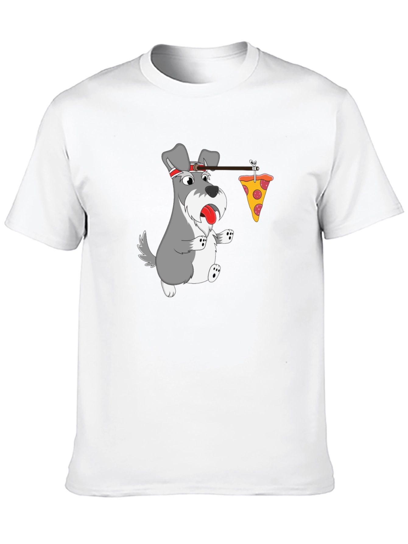 Funny Dog Pizza T-Shirt - Cartoon Graphic Tee