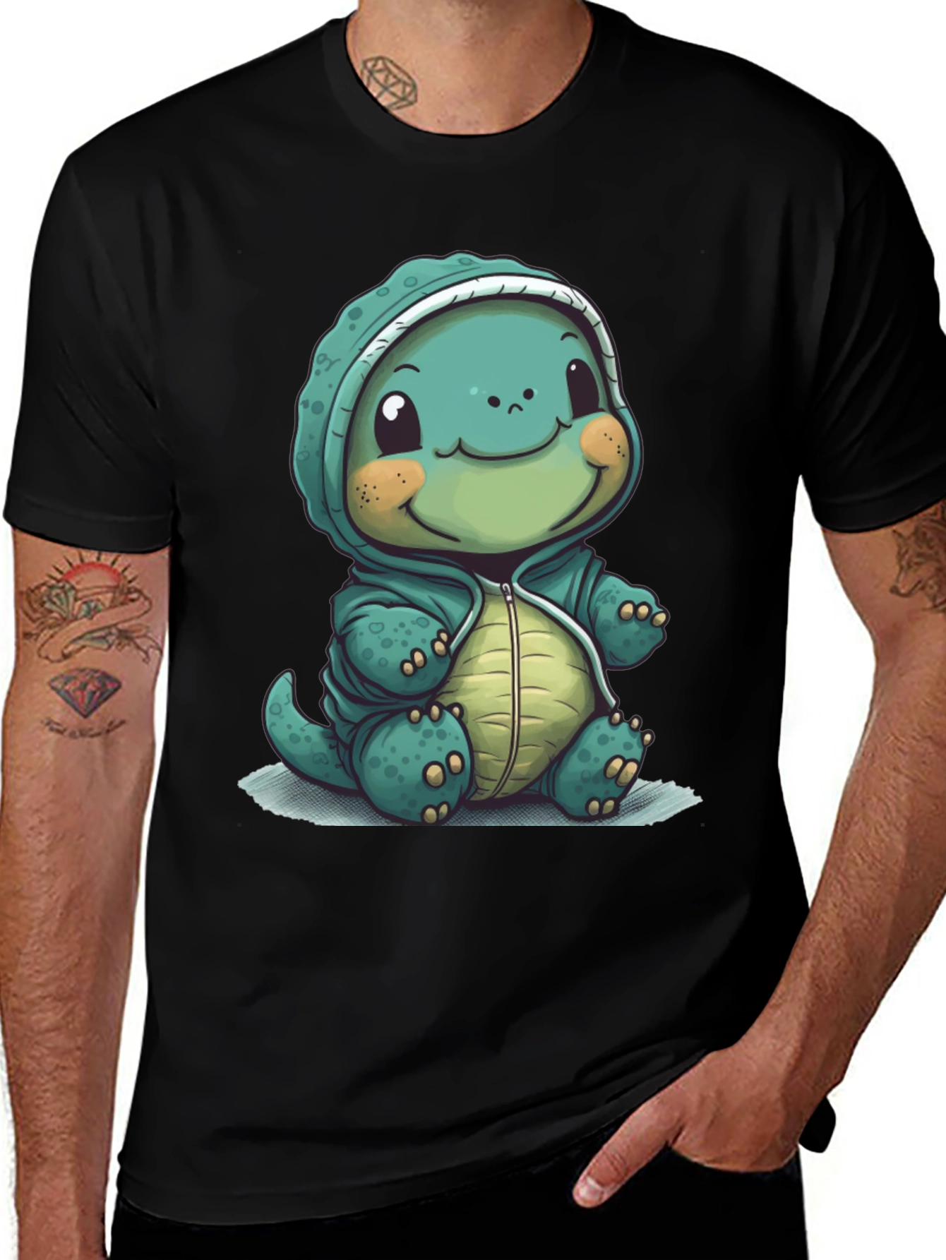 Cute Cartoon Dinosaur Hoodie T-Shirt