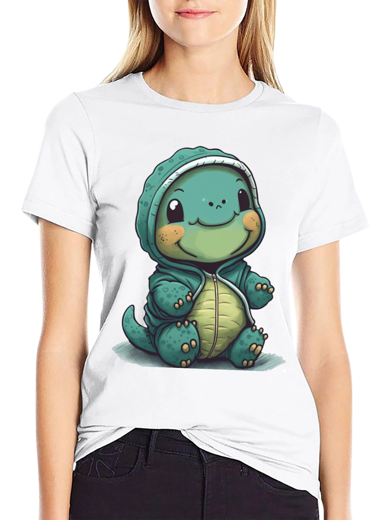 Cute Cartoon Dinosaur Hoodie T-Shirt