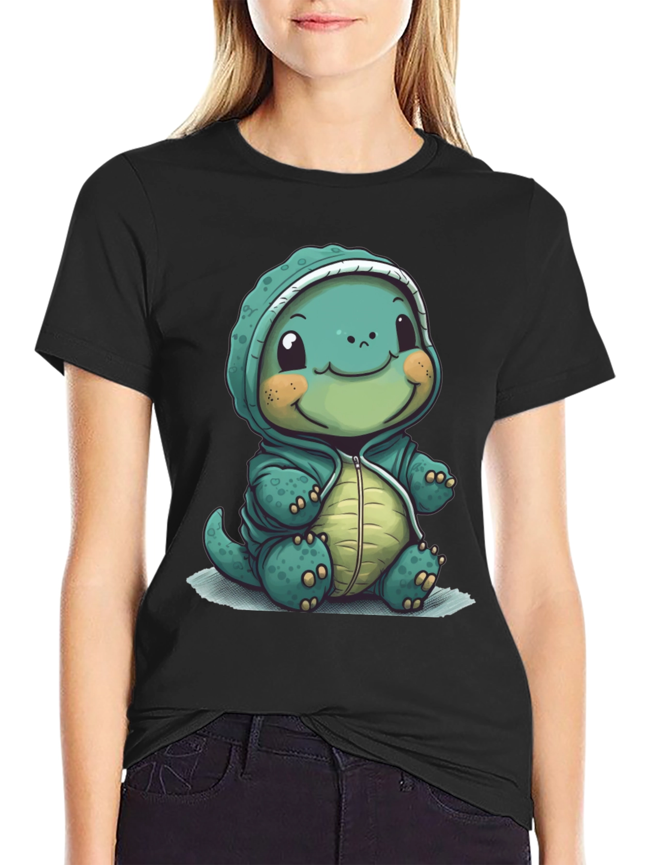 Cute Cartoon Dinosaur Hoodie T-Shirt
