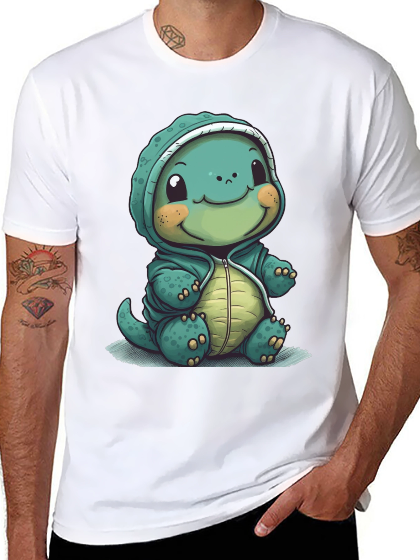 Cute Cartoon Dinosaur Hoodie T-Shirt