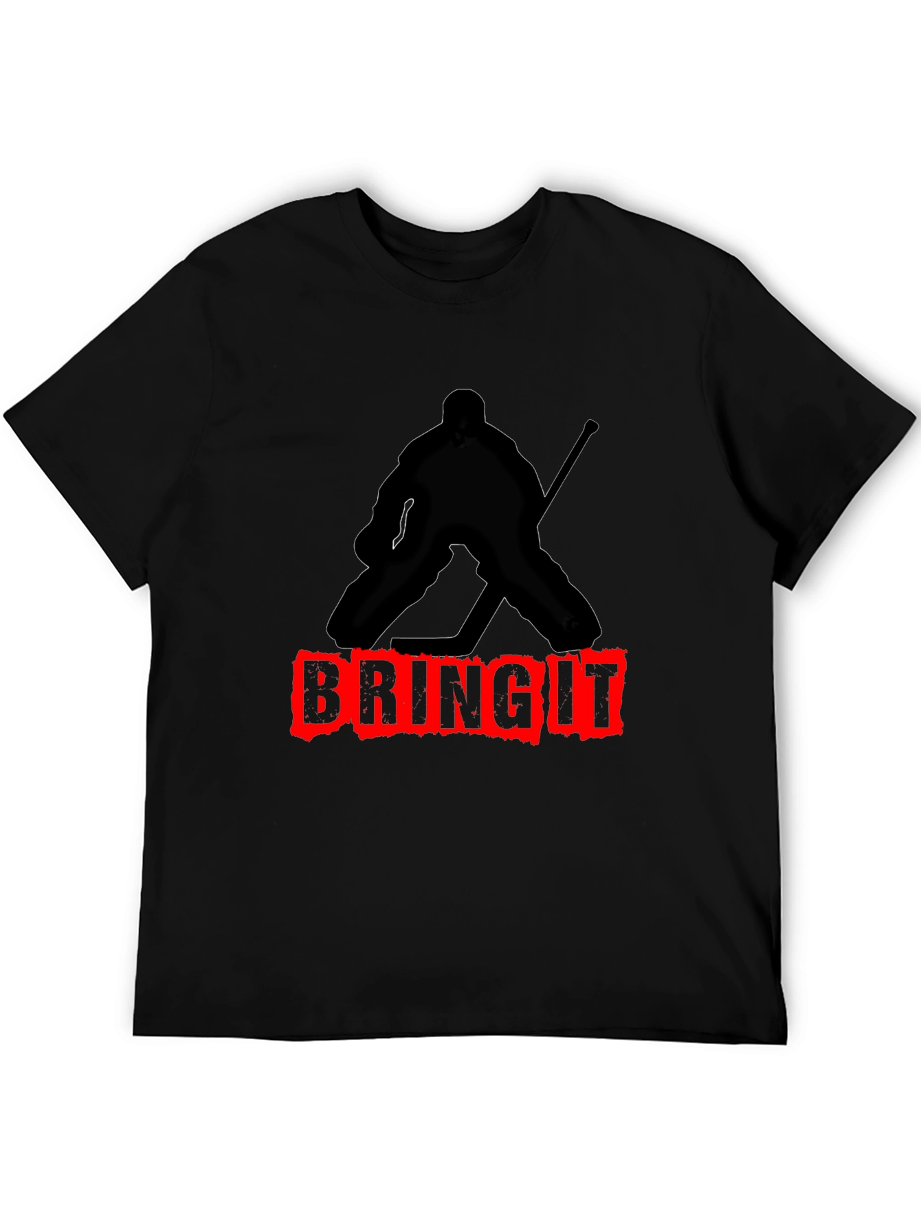 Bring It Hockey Player Graphic T-Shirt