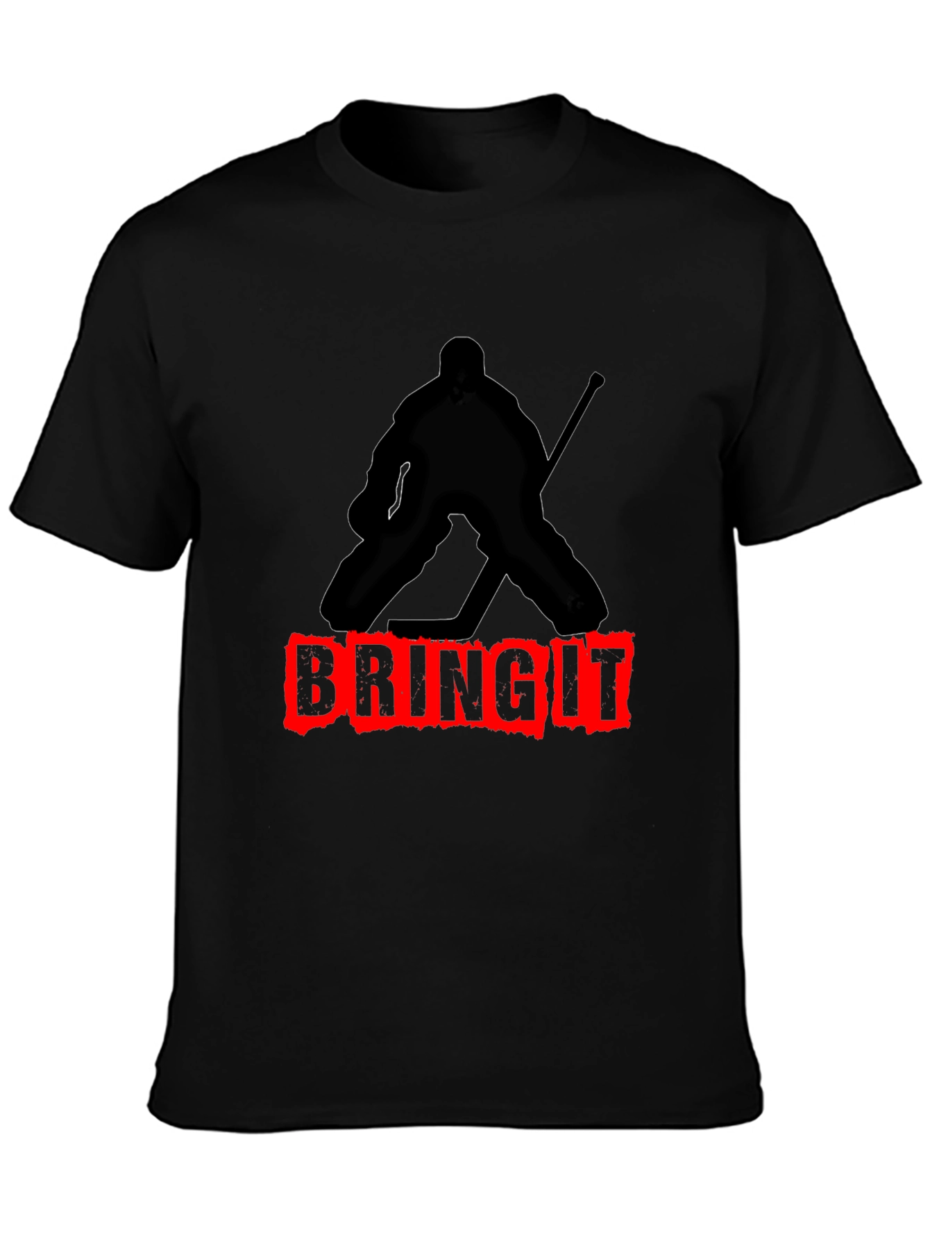 Bring It Hockey Player Graphic T-Shirt