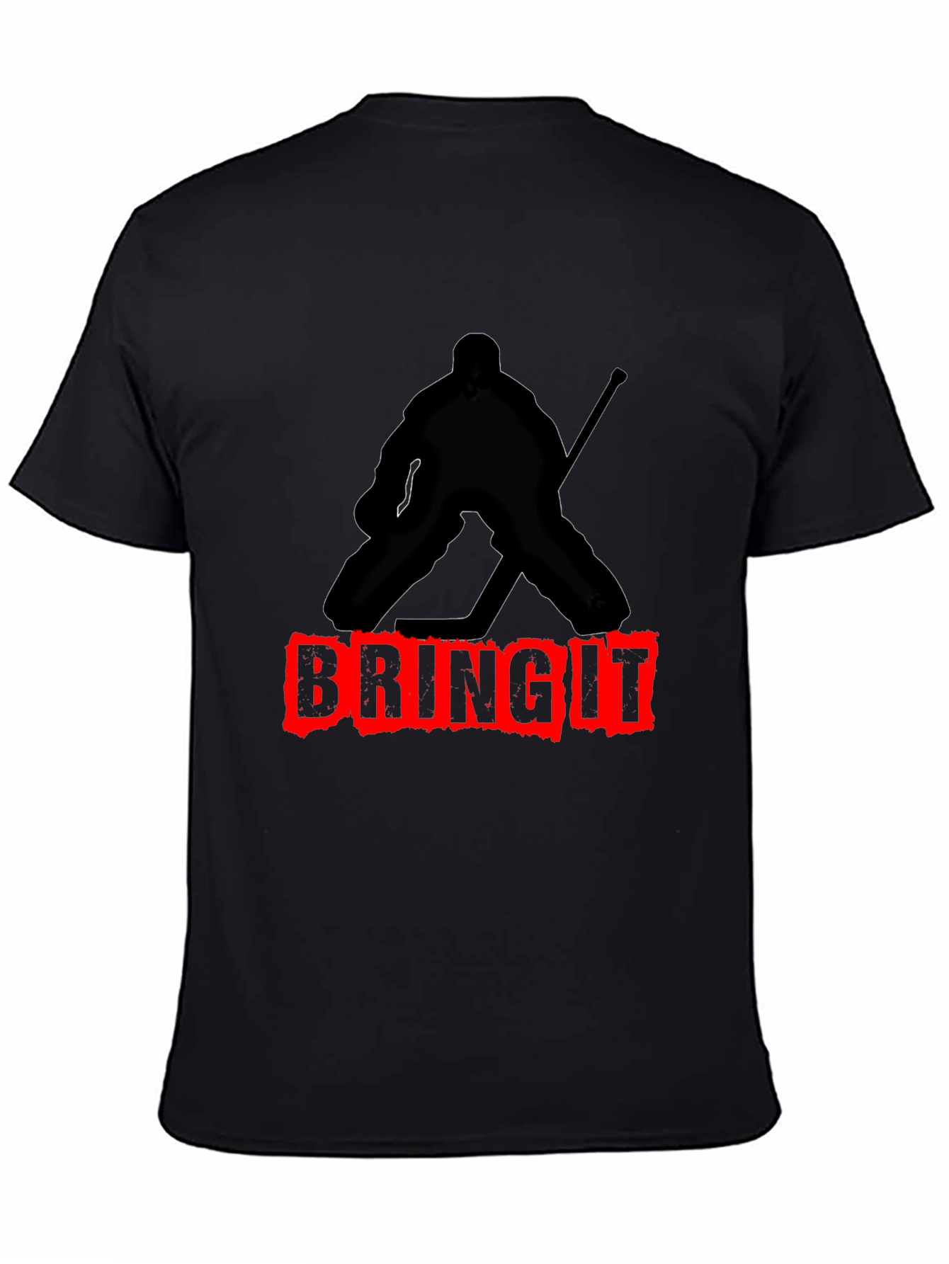 Bring It Hockey Player Graphic T-Shirt