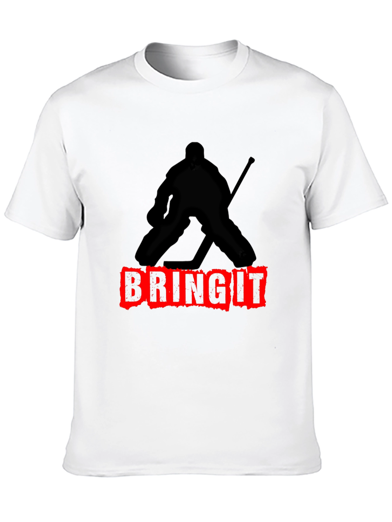 Bring It Hockey Player Graphic T-Shirt