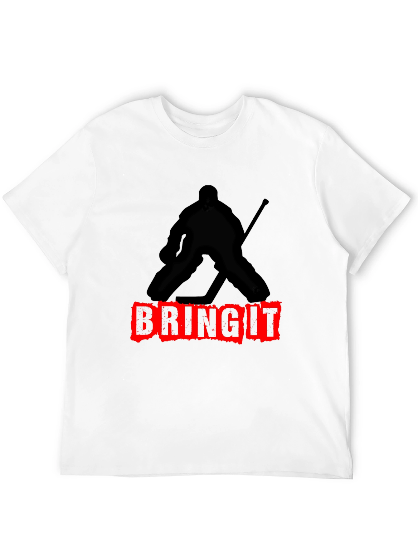 Bring It Hockey Player Graphic T-Shirt