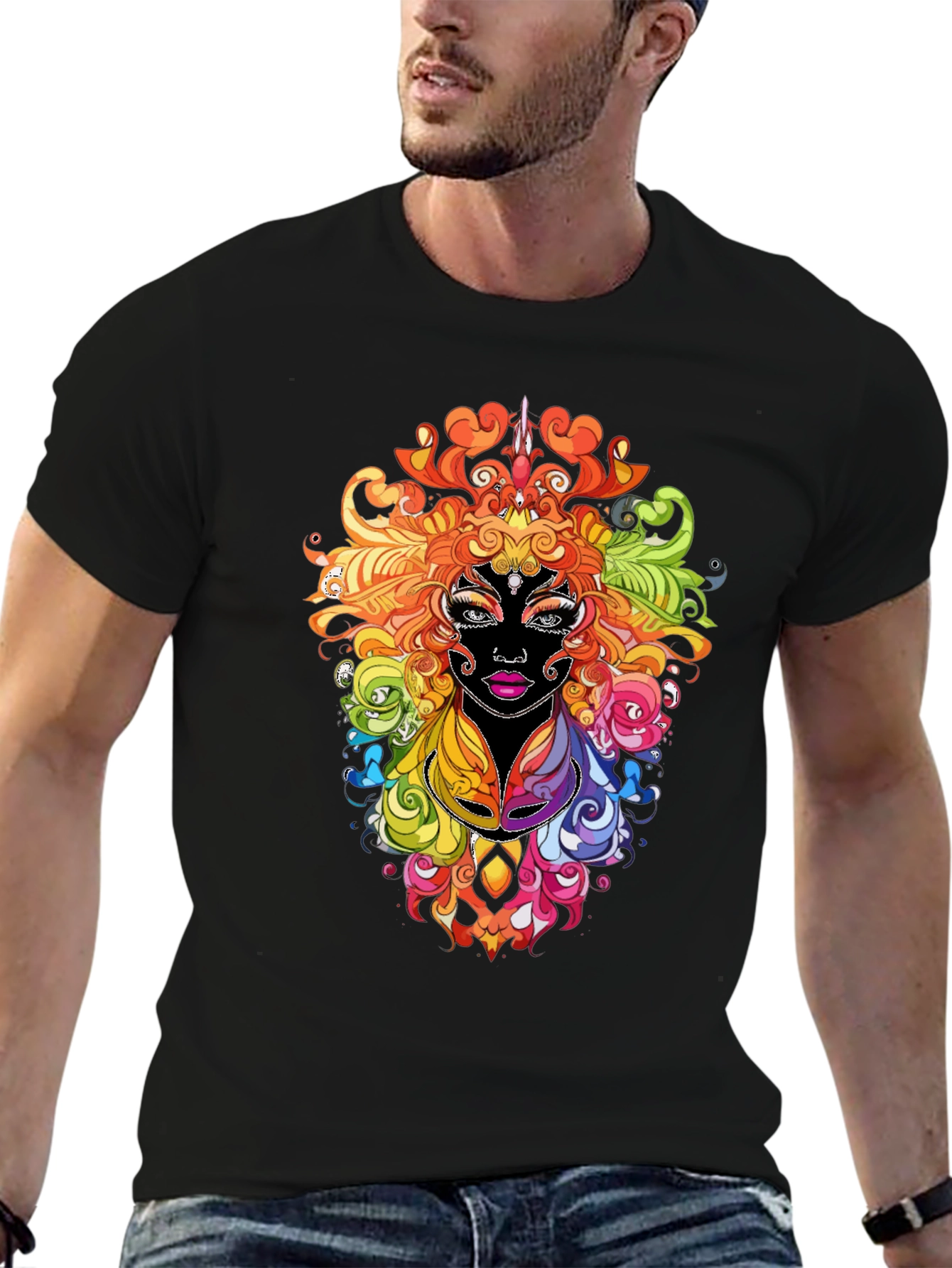 Colorful Graphic Print T-Shirt