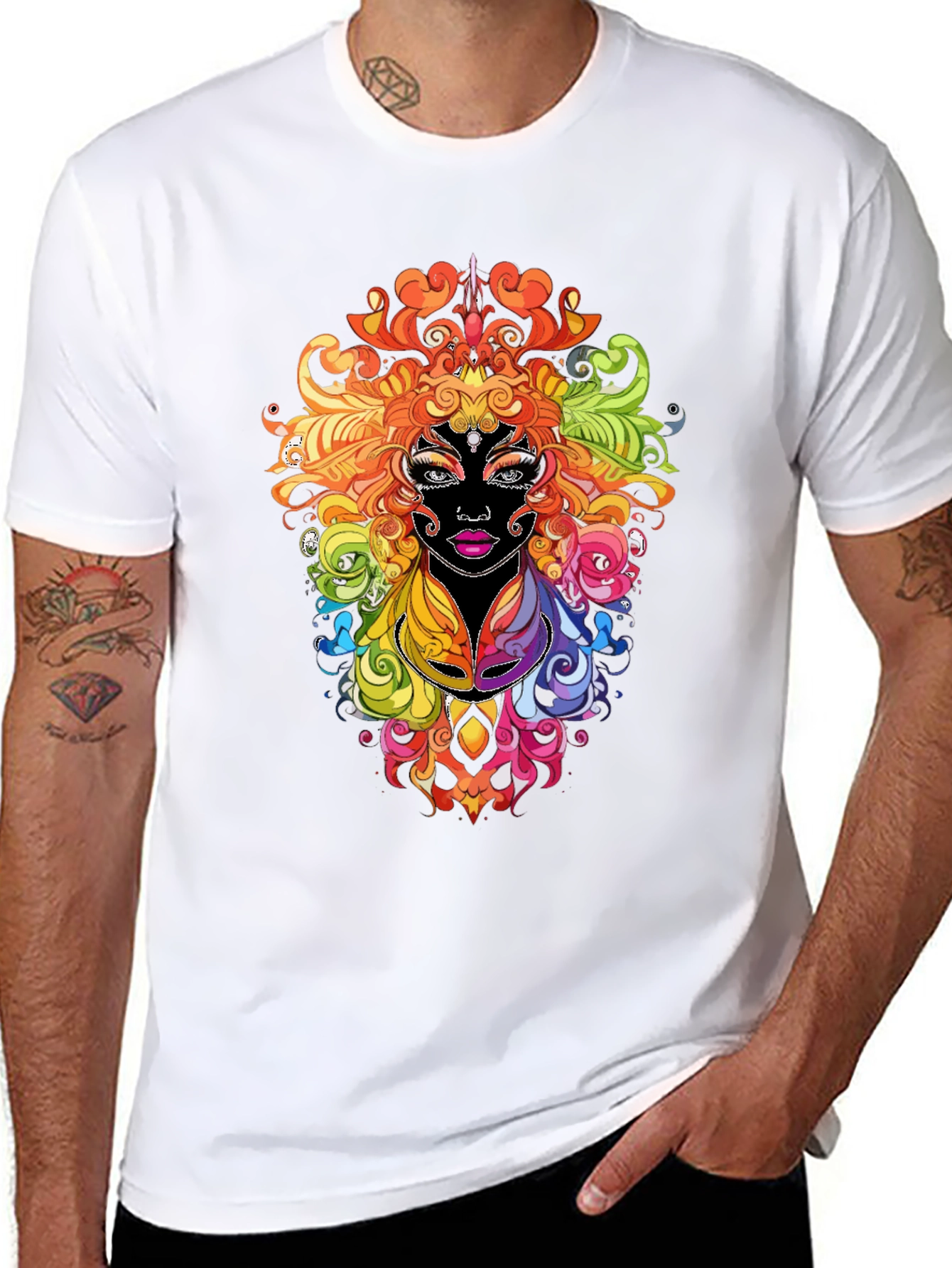 Colorful Graphic Print T-Shirt