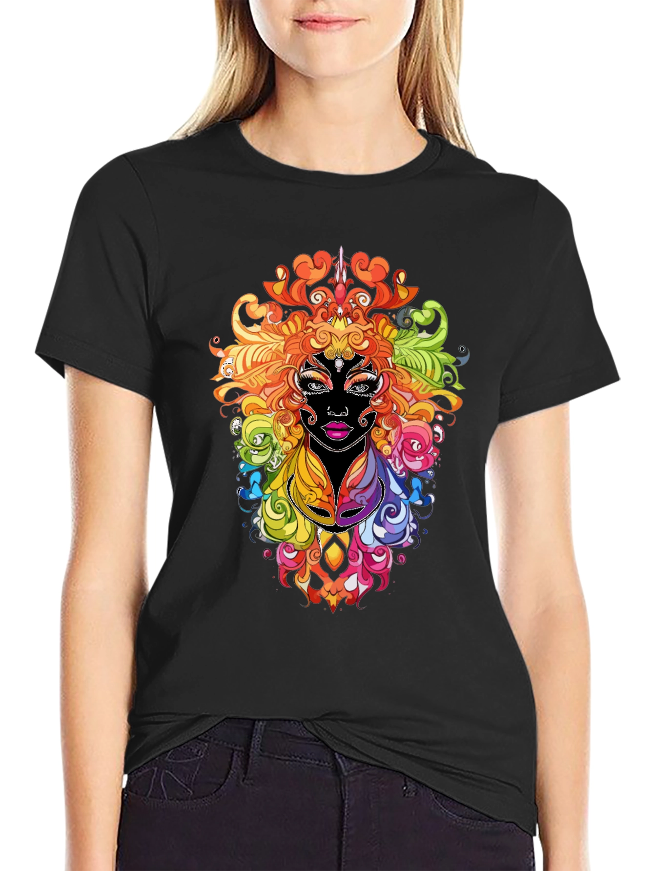 Colorful Graphic Print T-Shirt