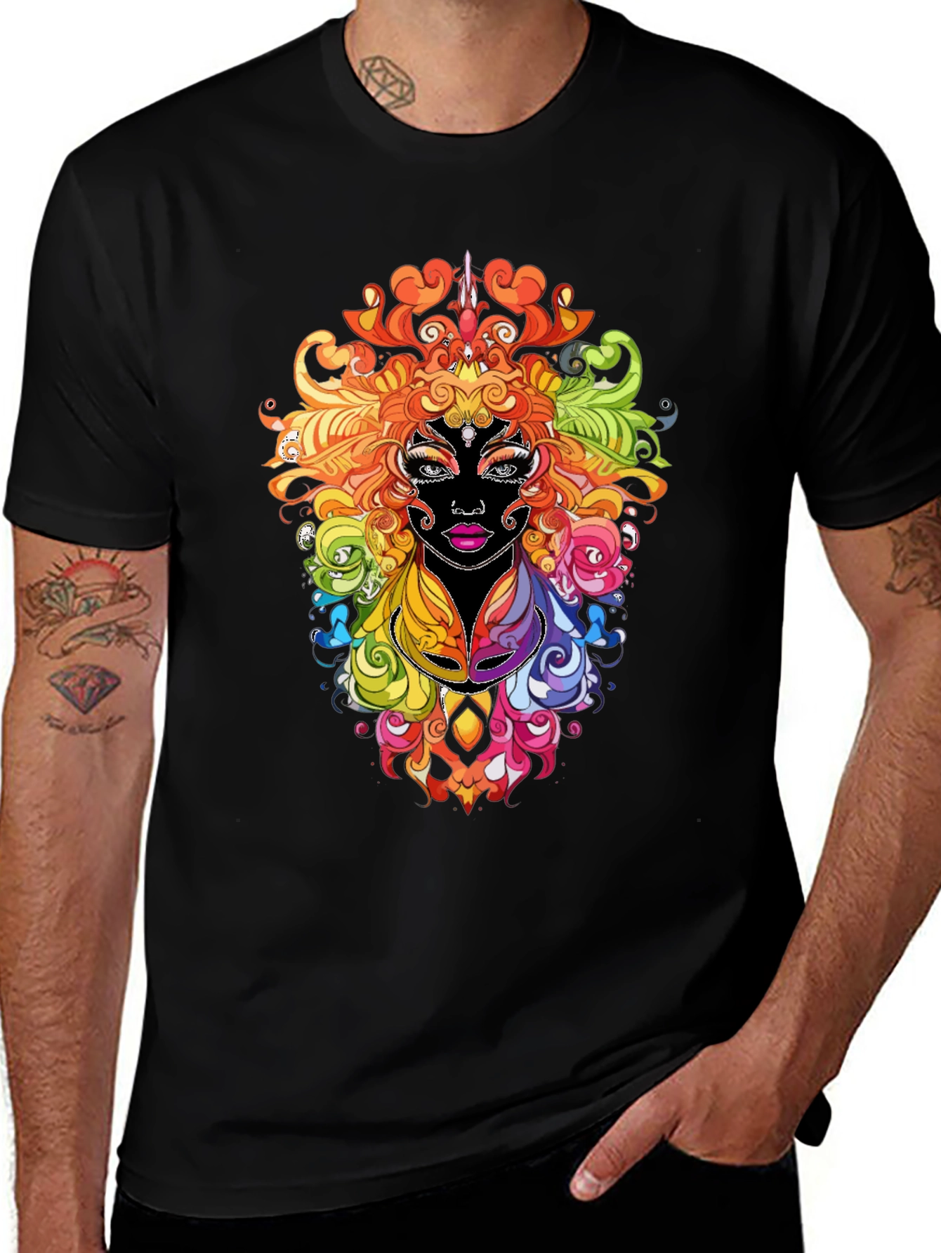 Colorful Graphic Print T-Shirt