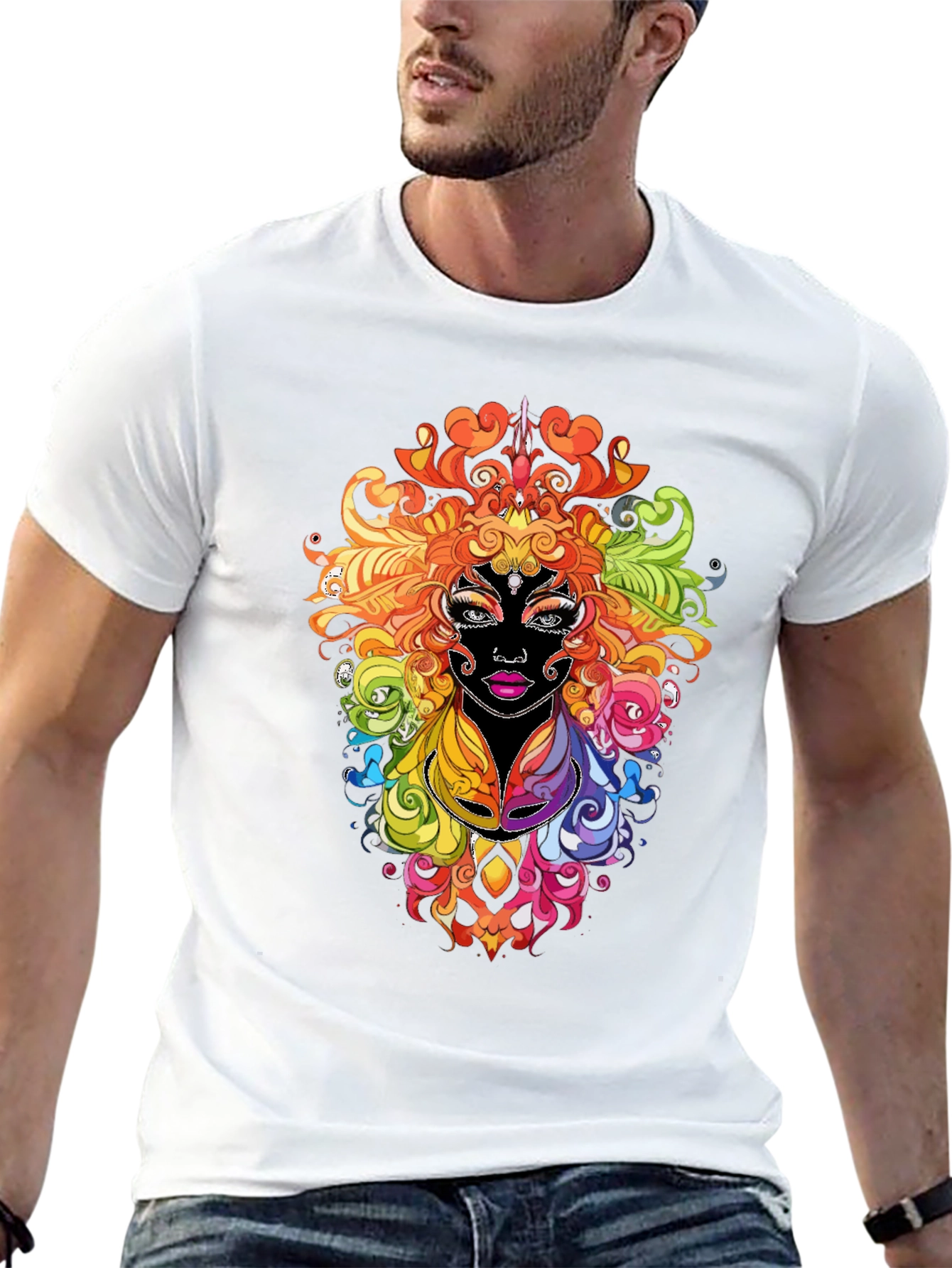 Colorful Graphic Print T-Shirt