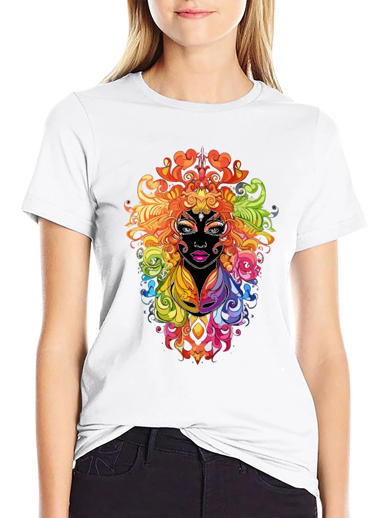 Colorful Graphic Print T-Shirt