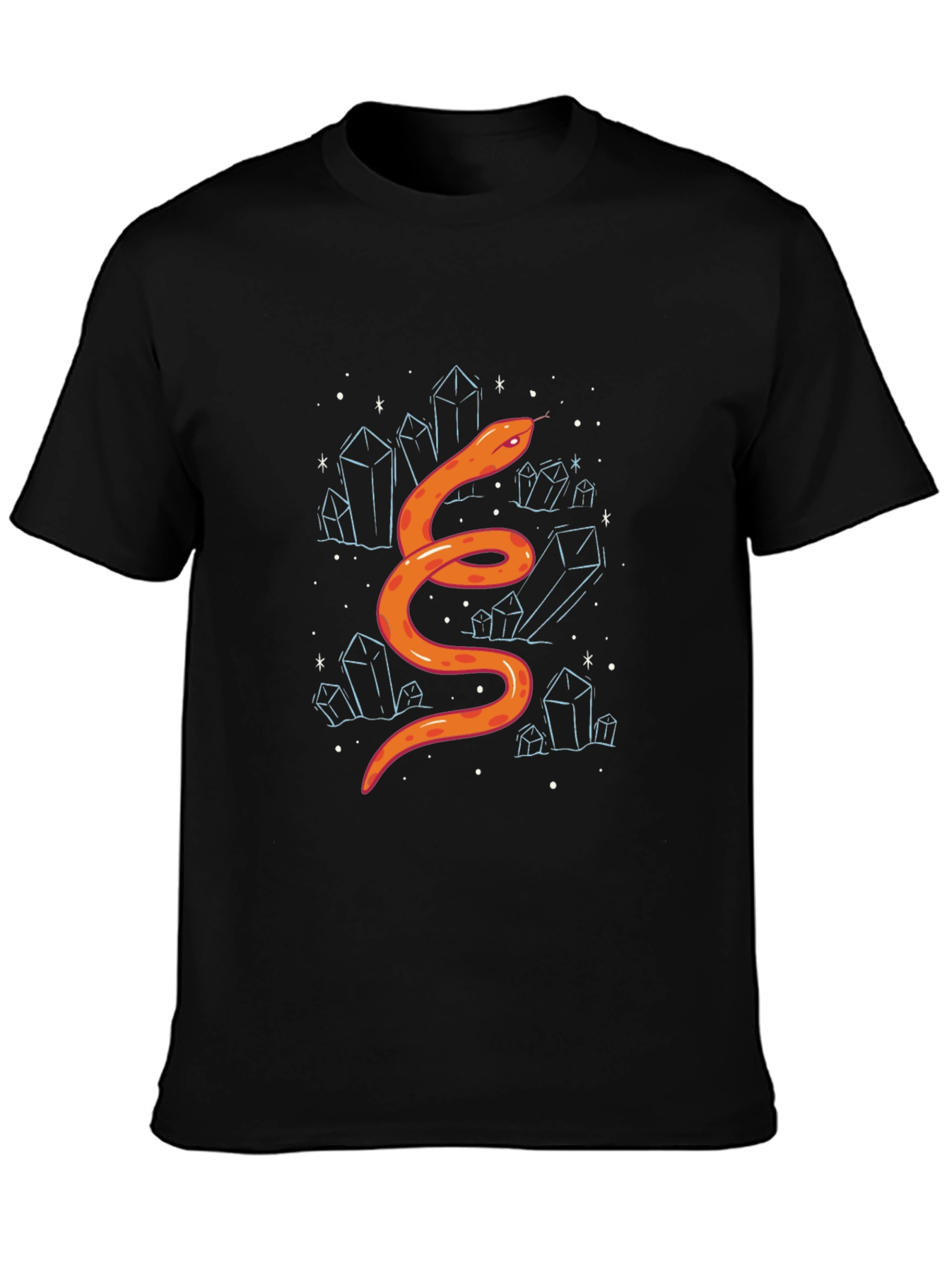 Snake & Crystals Graphic Tee - Stylish Casual Wear