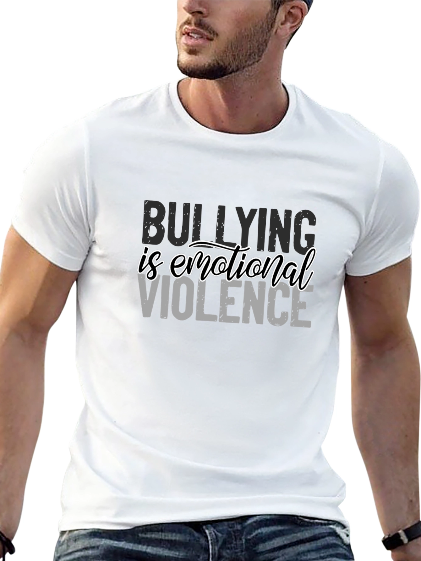 Bullying Is Emotional Violence Black T-Shirt