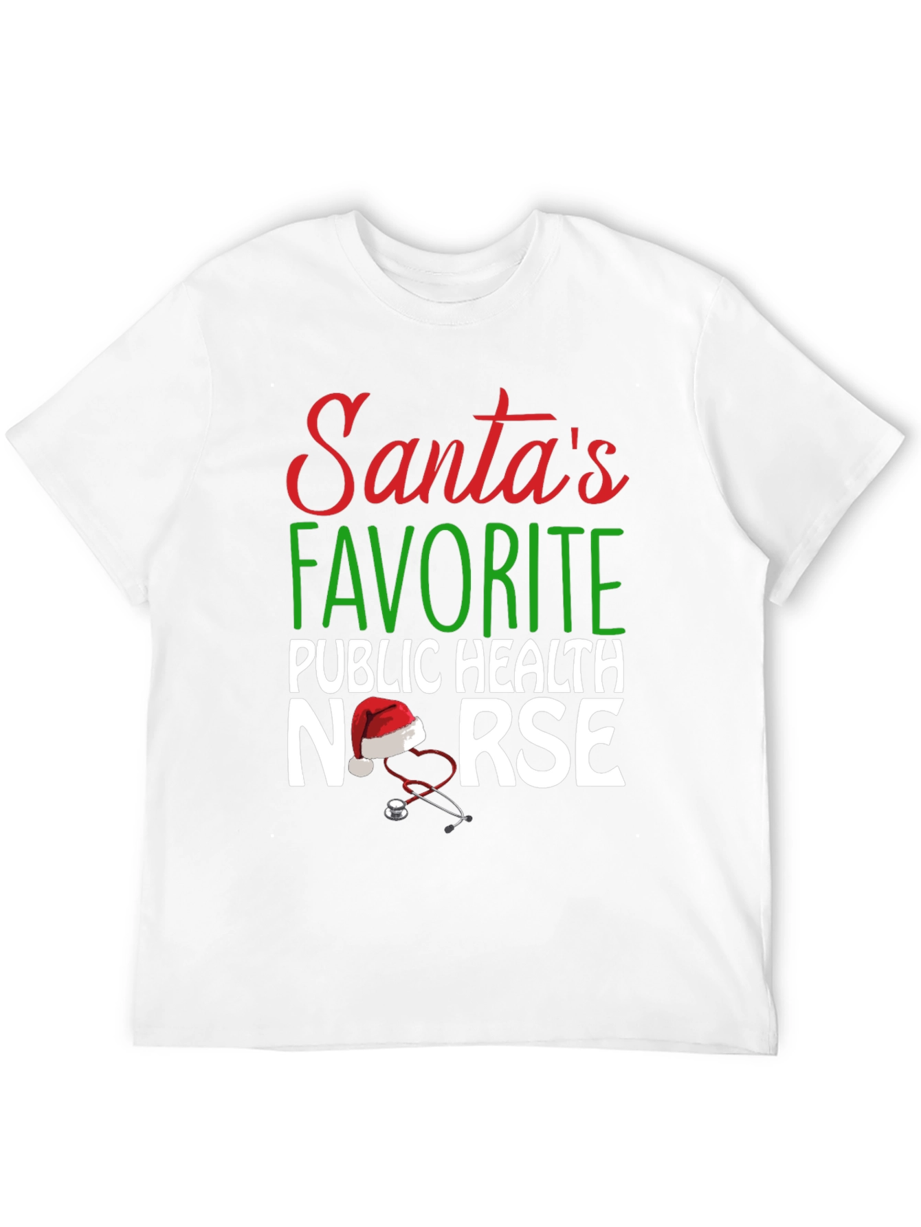 Santas Favorite Public Health Nurse Christmas T-Shirt