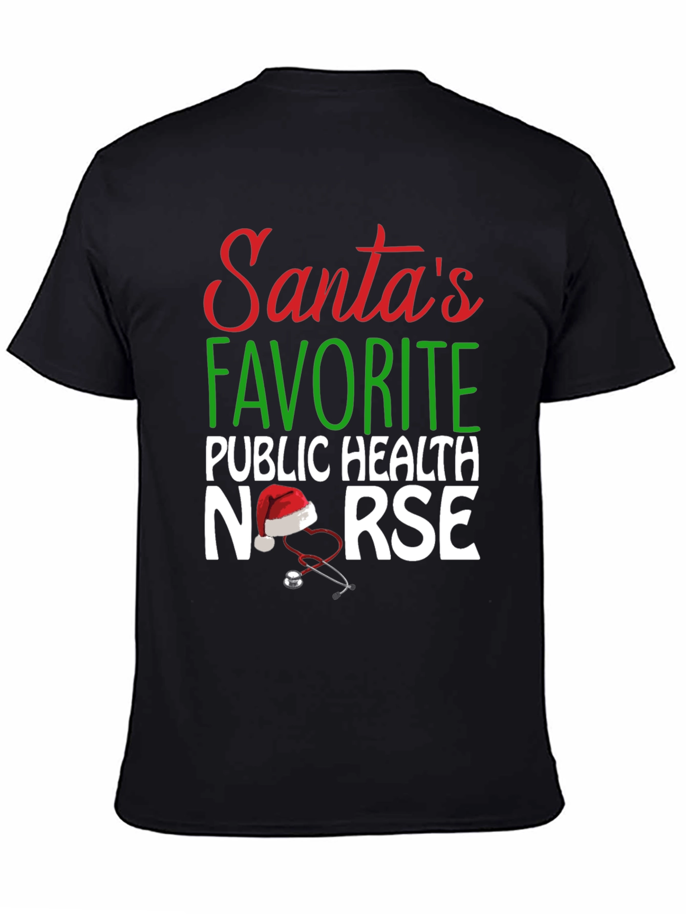 Santas Favorite Public Health Nurse Christmas T-Shirt