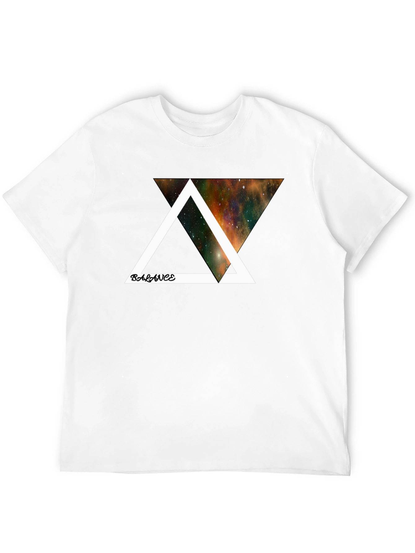 Balance Galaxy Graphic Black T-Shirt
