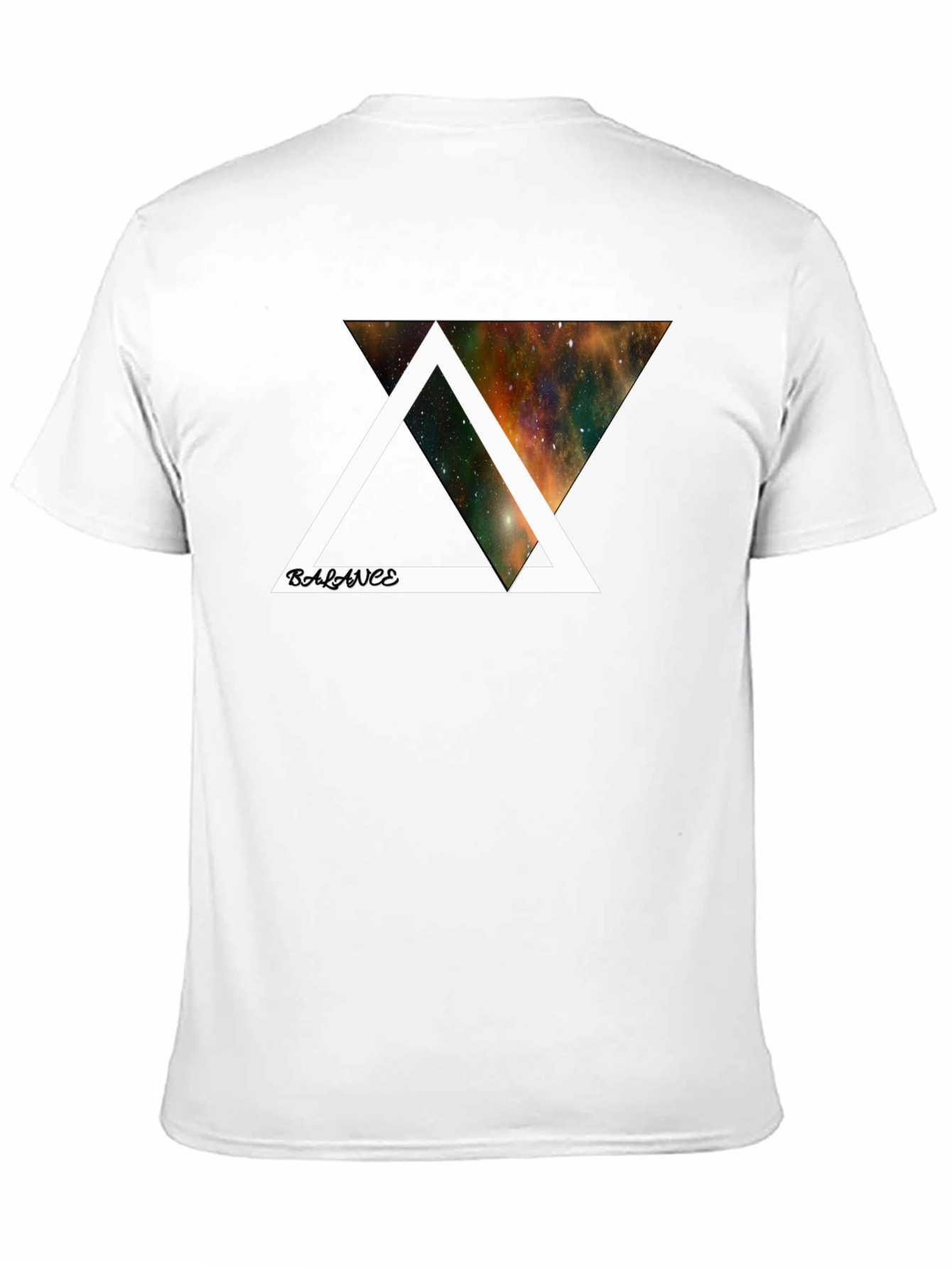 Balance Galaxy Graphic Black T-Shirt