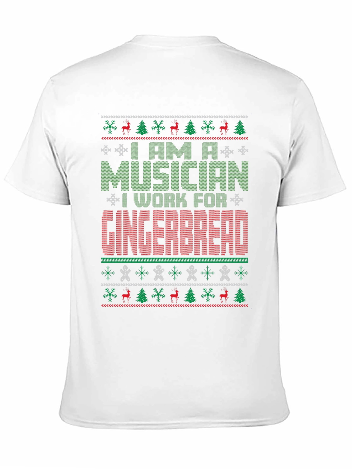 Musician Gingerbread Ugly Christmas Sweater T-Shirt