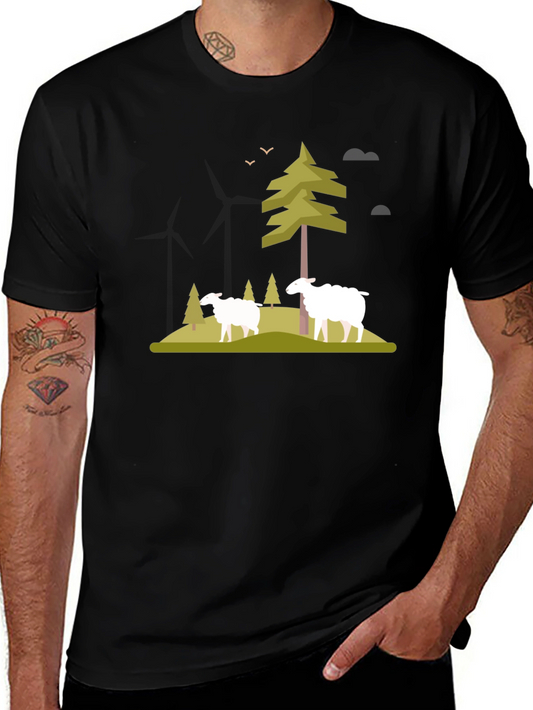Nature Scene Graphic T-Shirt