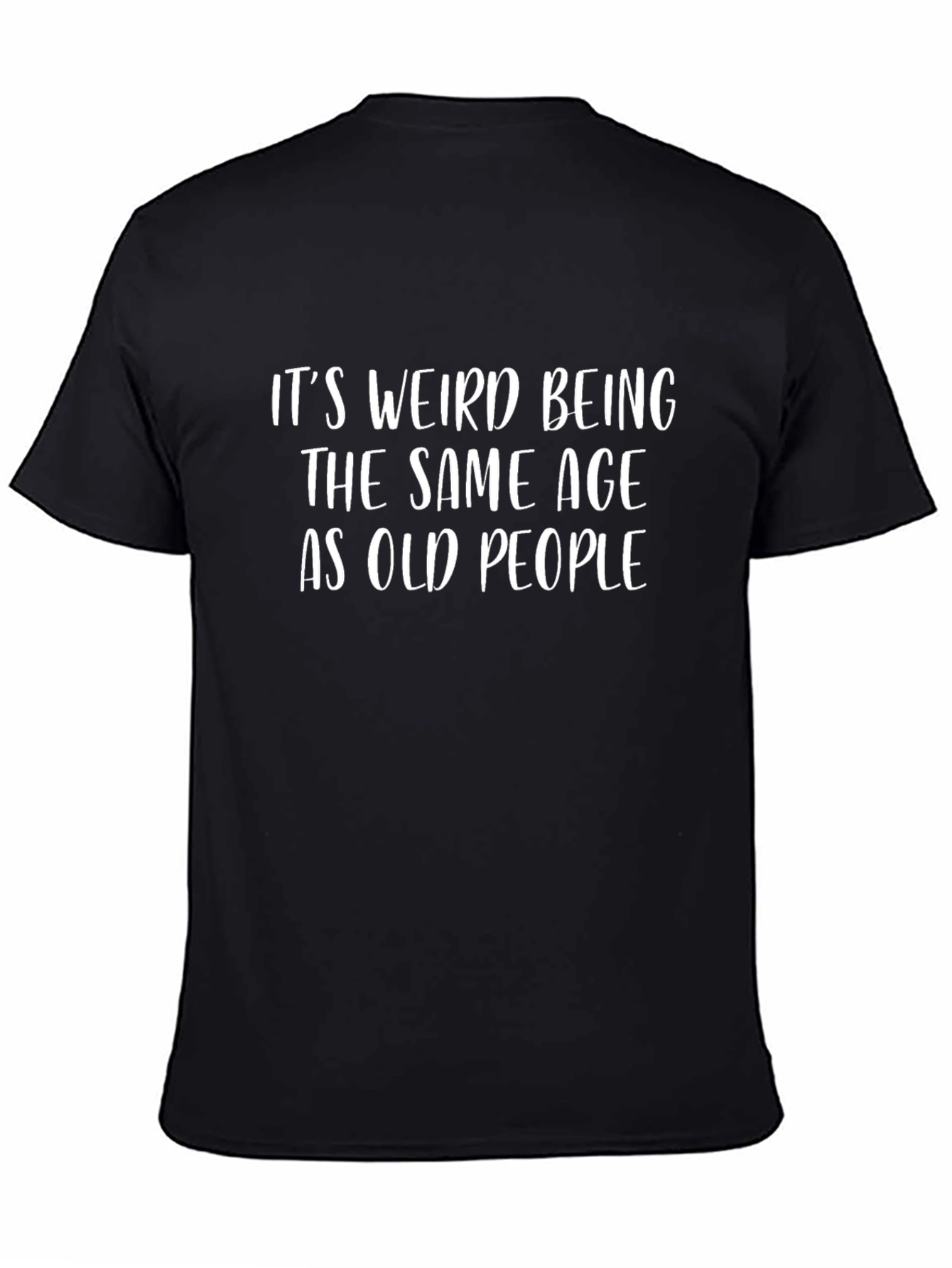 Funny Old People Graphic Tee - Black Cotton T-Shirt