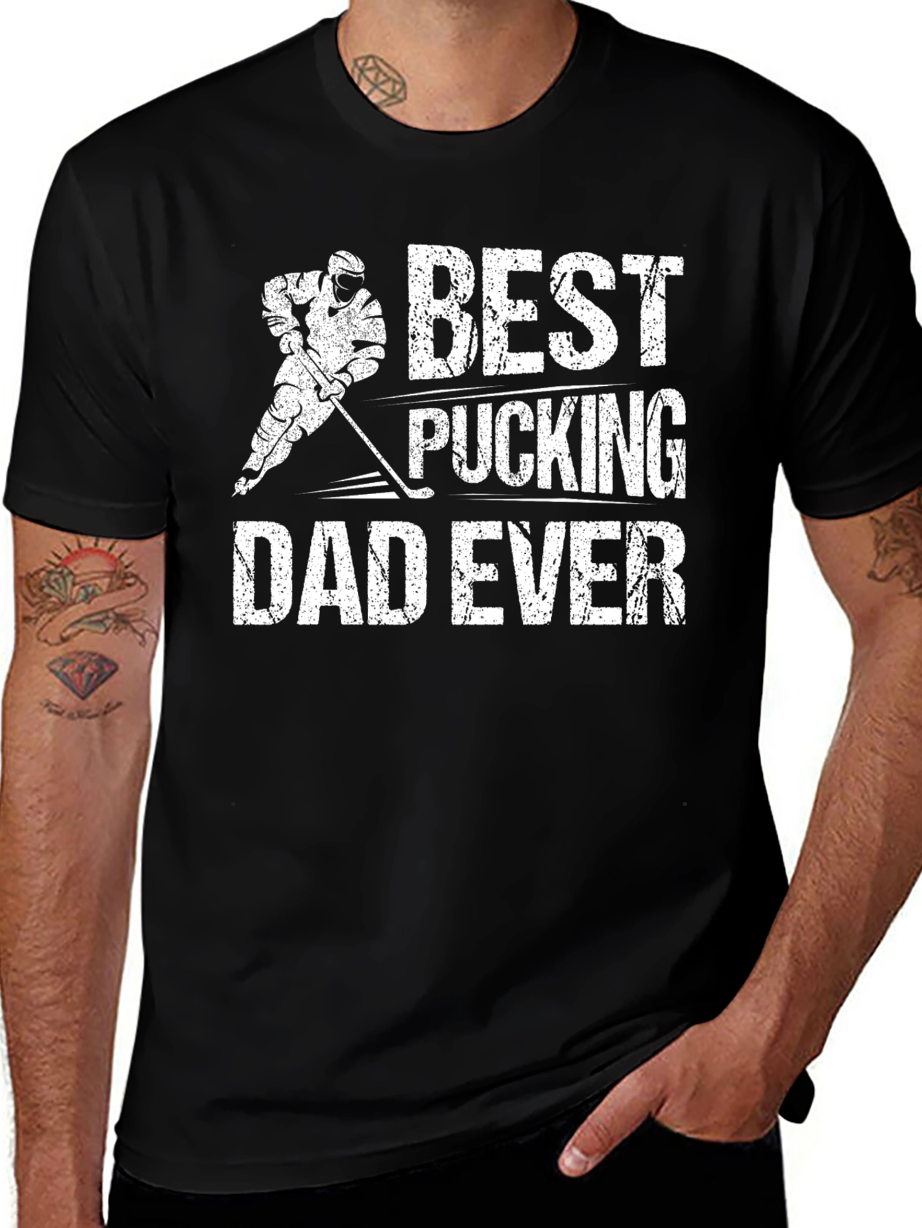 Best Pucking Dad Ever Graphic T-Shirt