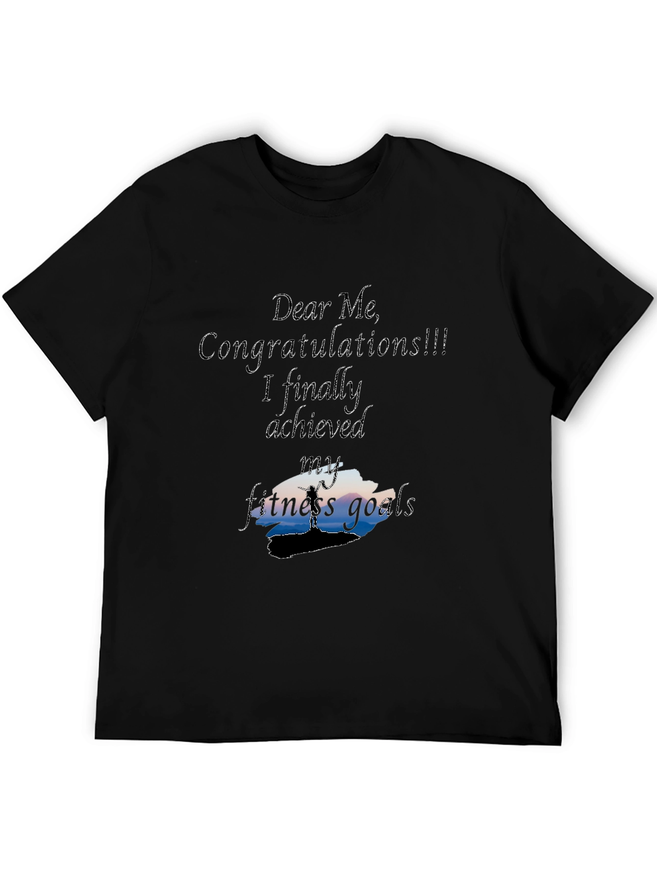Fitness Goals Achieved Graphic Tee - Black