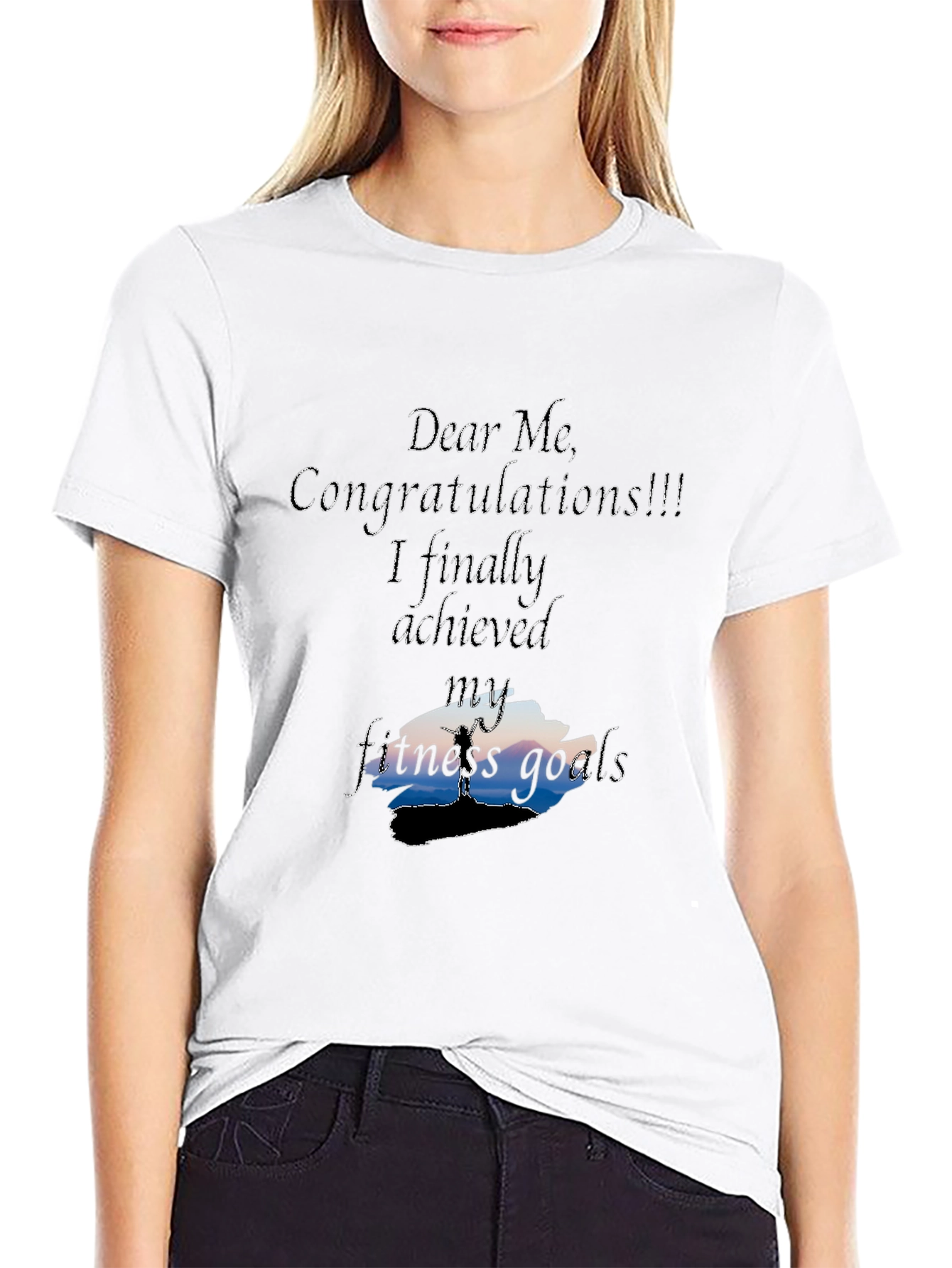Fitness Goals Achieved Graphic Tee - Black