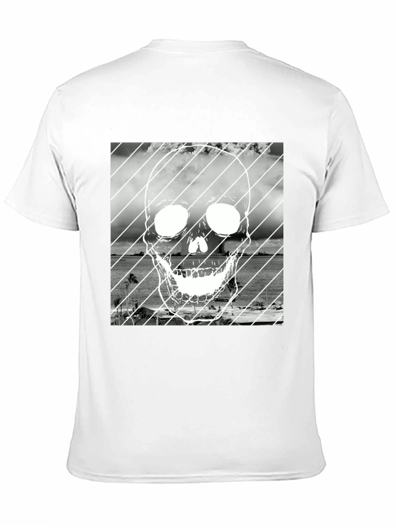 Skull Beach T-Shirt - Black Graphic Tee