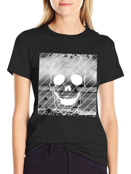 Skull Beach T-Shirt - Black Graphic Tee