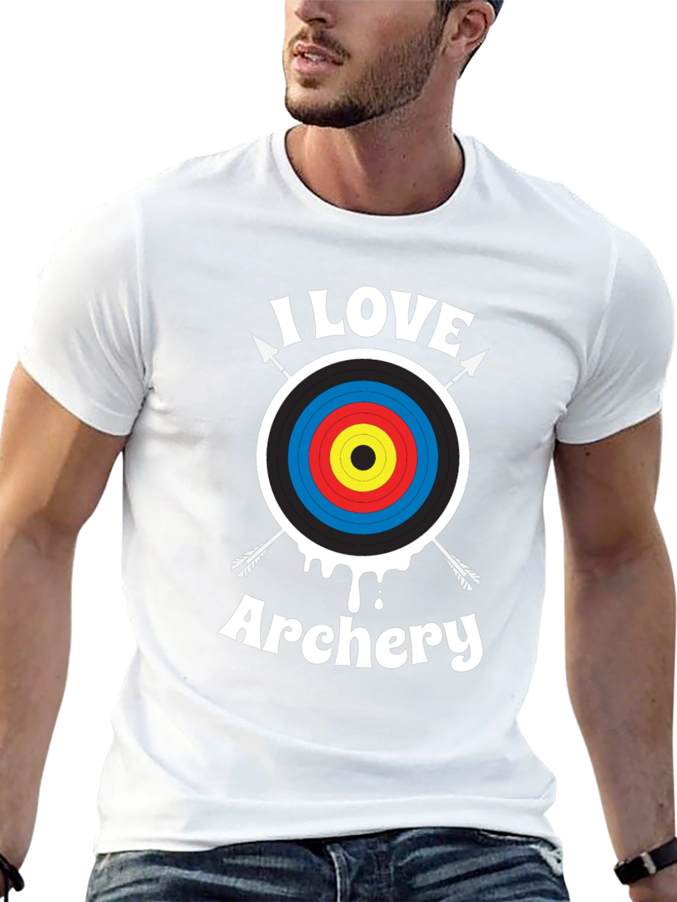 I Love Archery T-Shirt - Archery Target Design