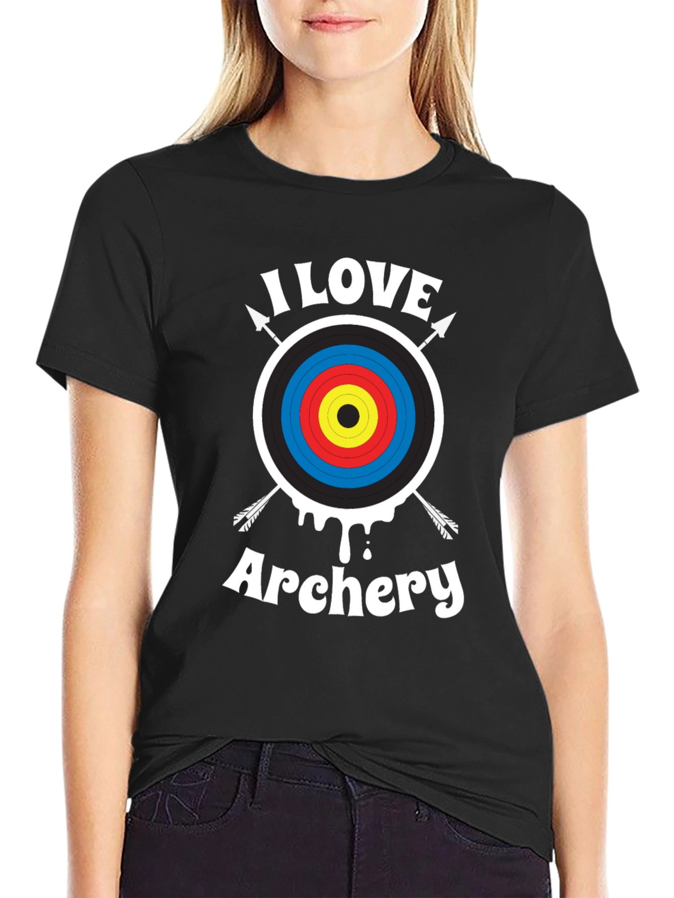 I Love Archery T-Shirt - Archery Target Design
