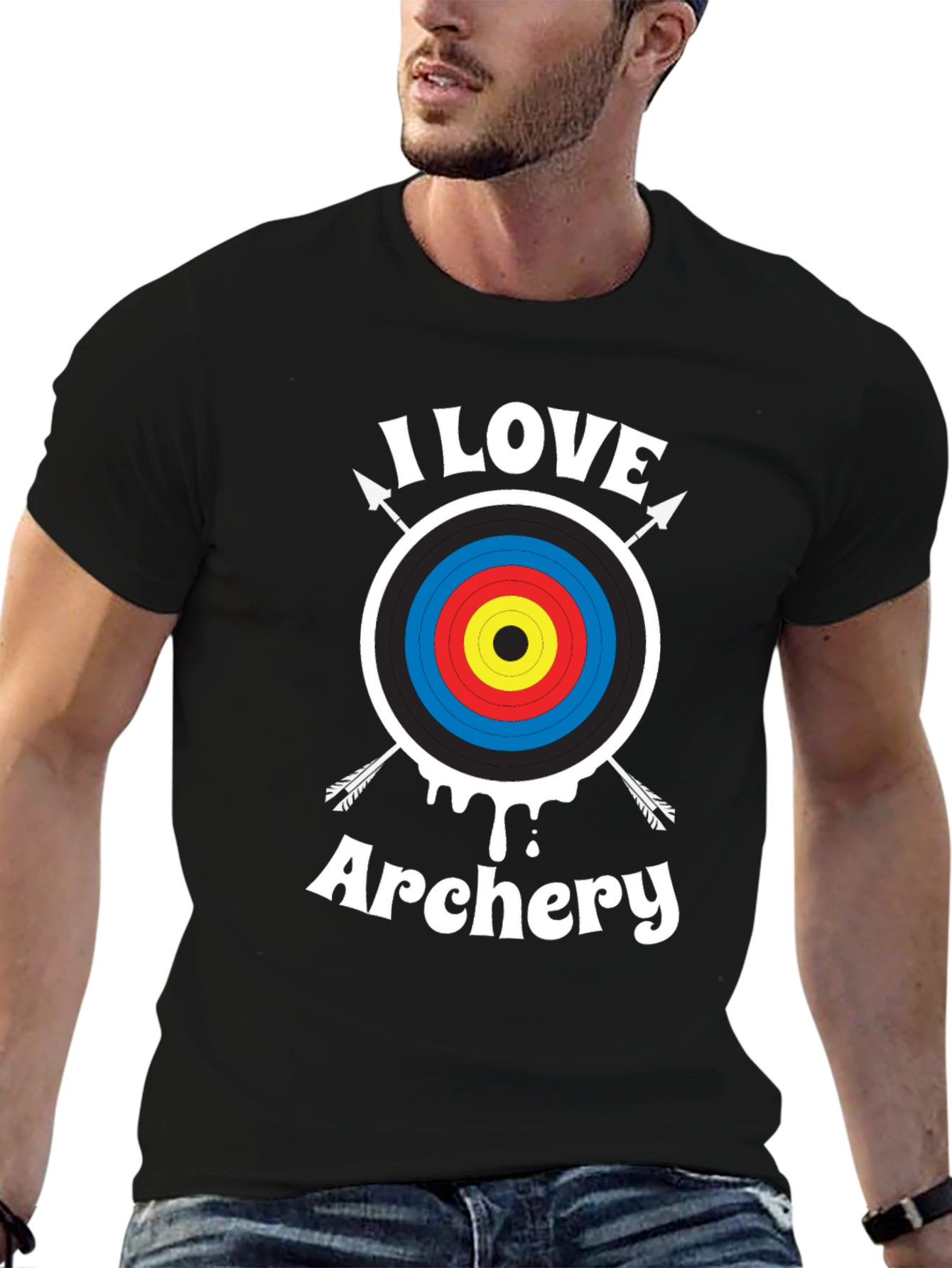 I Love Archery T-Shirt - Archery Target Design
