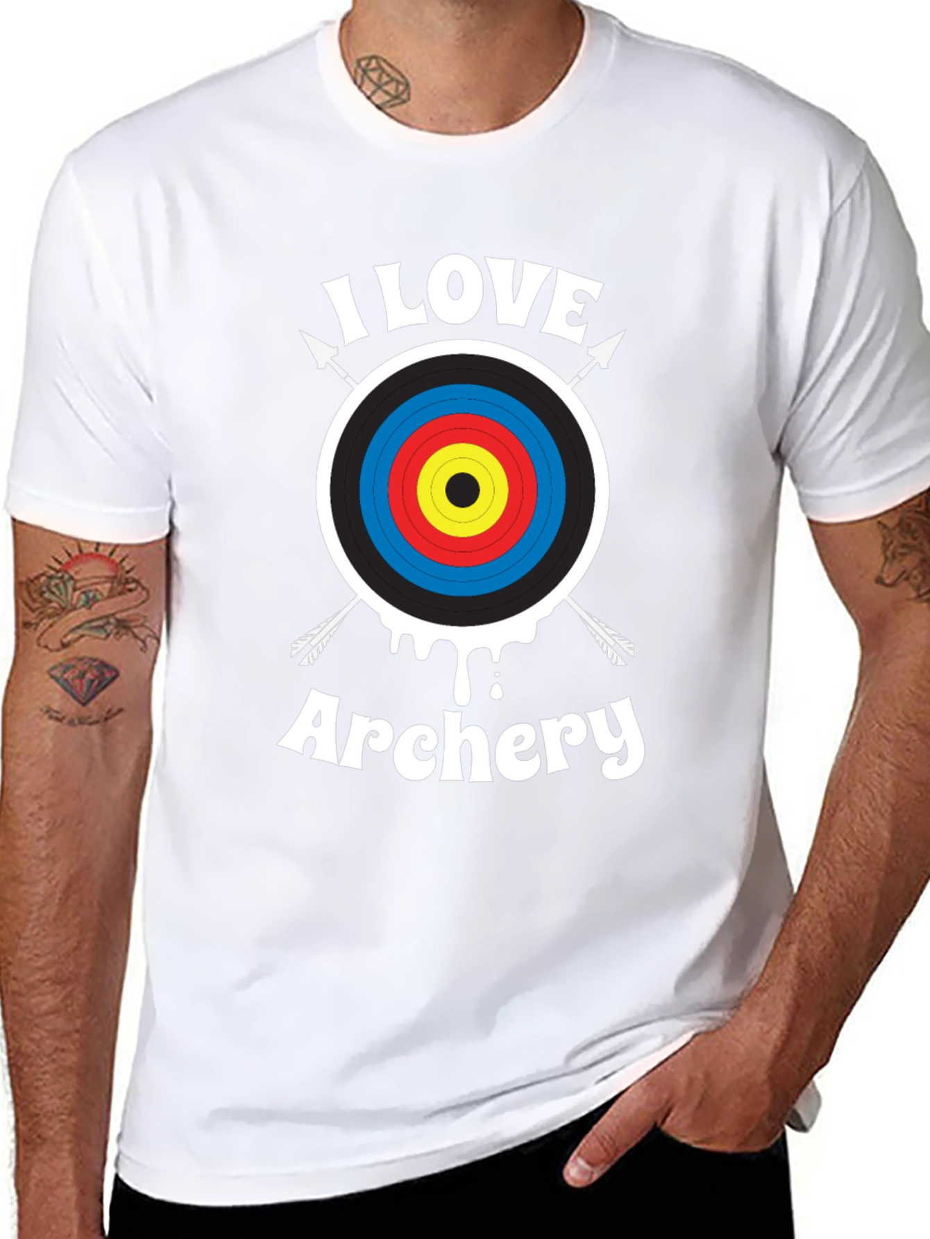 I Love Archery T-Shirt - Archery Target Design