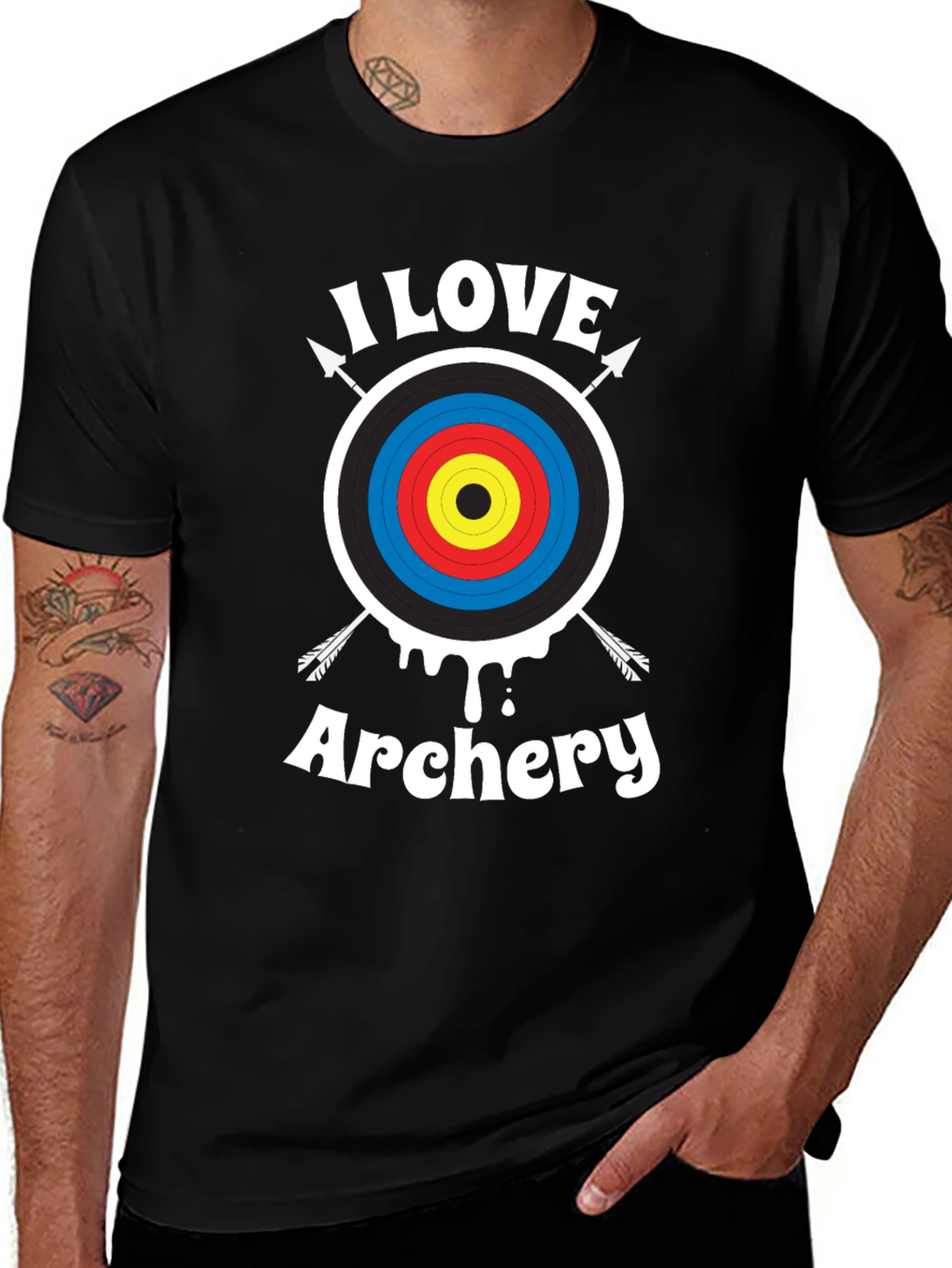 I Love Archery T-Shirt - Archery Target Design